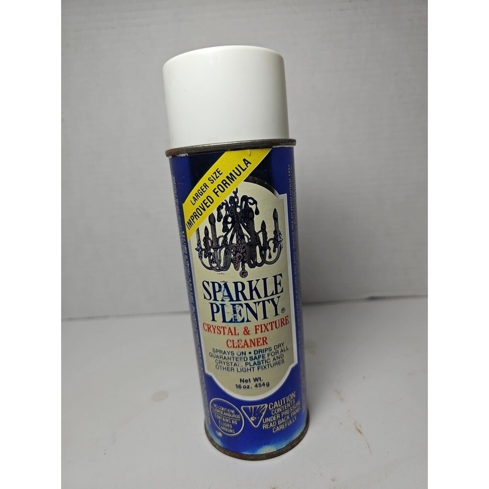 Vintage SPARKLE PLENTY Chandelier Spray Can CLEANER NO WIPING DRIPS CLEAN 16oz Vintage SPARKLE PLENTY Chandelier Spray Can CLEANER NO WIPING DRIPS CLEAN 16oz
