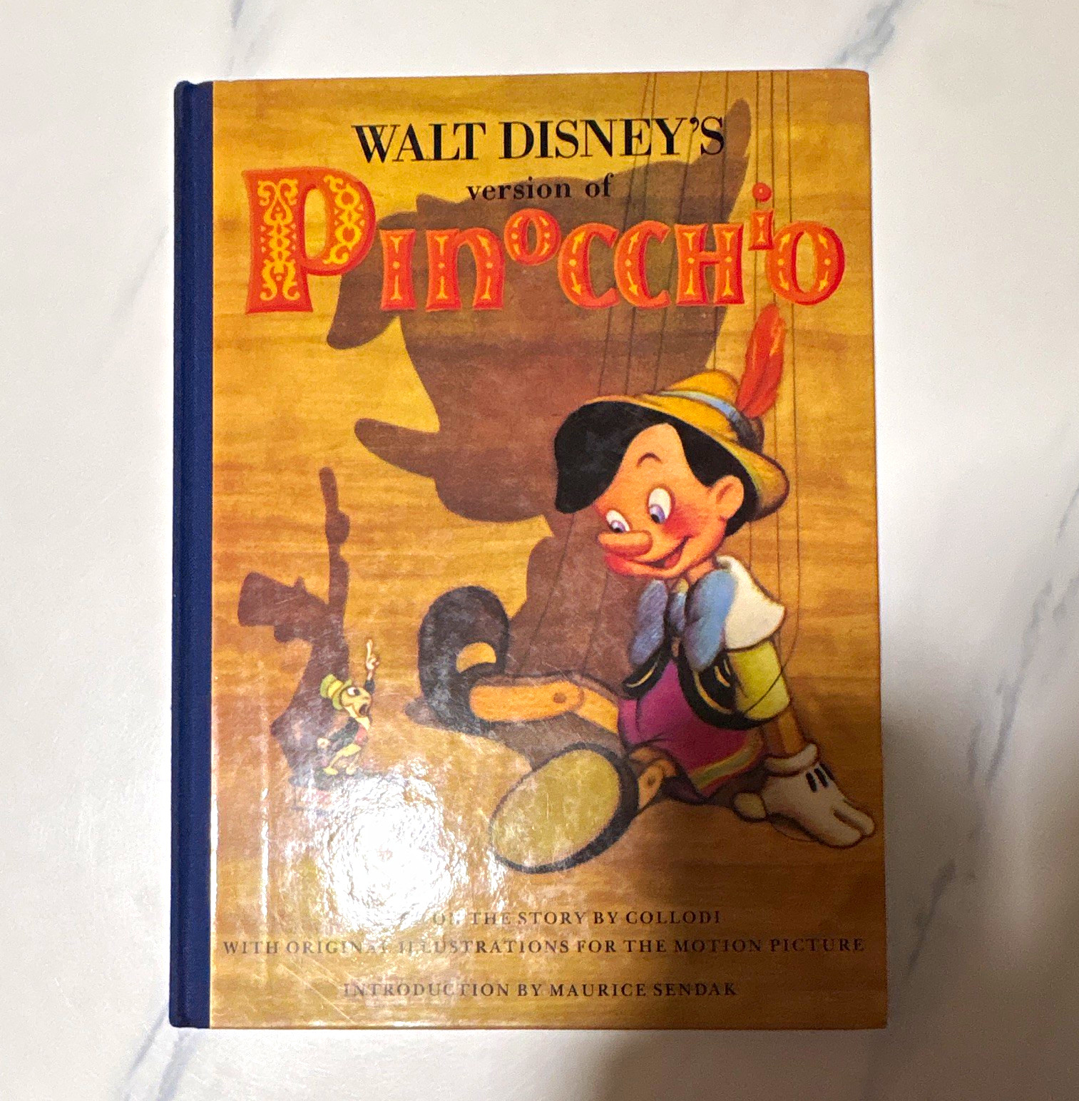 Walt Disney Pinocchio Hardcover Book 1989 ISBN 0-8109-1467-0