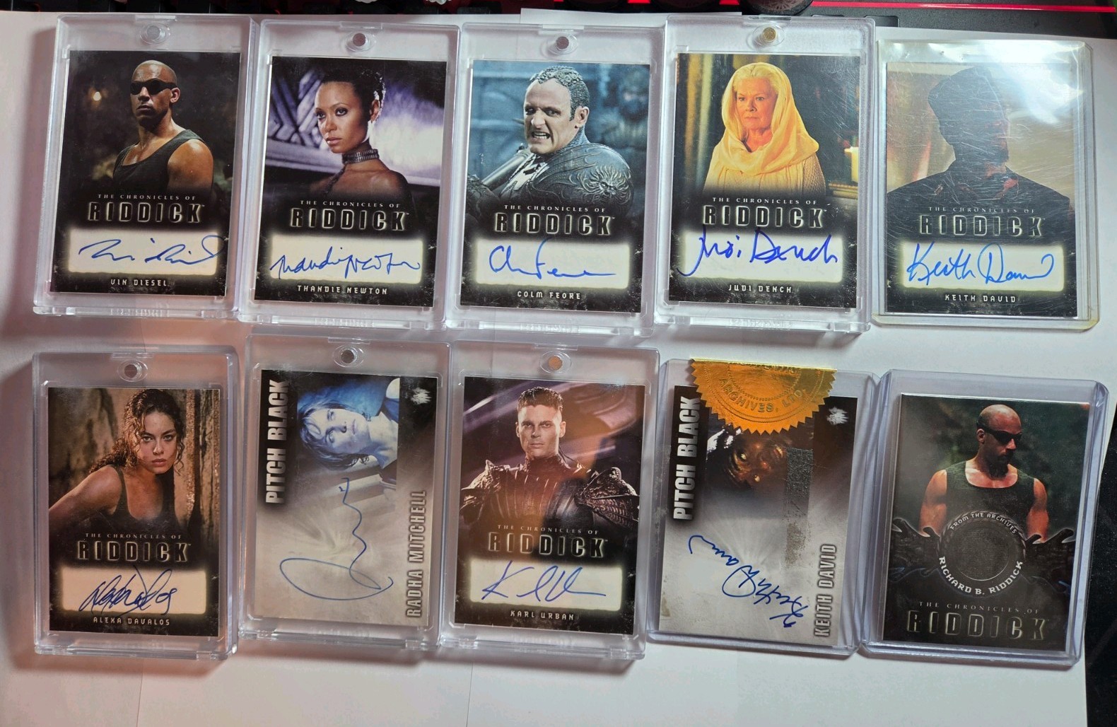 Chronicles of Riddick Auto Card Lot Near Master Set Diesel Urban Autograph + Chronicles of Riddick Auto Card Lot Near Master Set Diesel Urban Autograph +