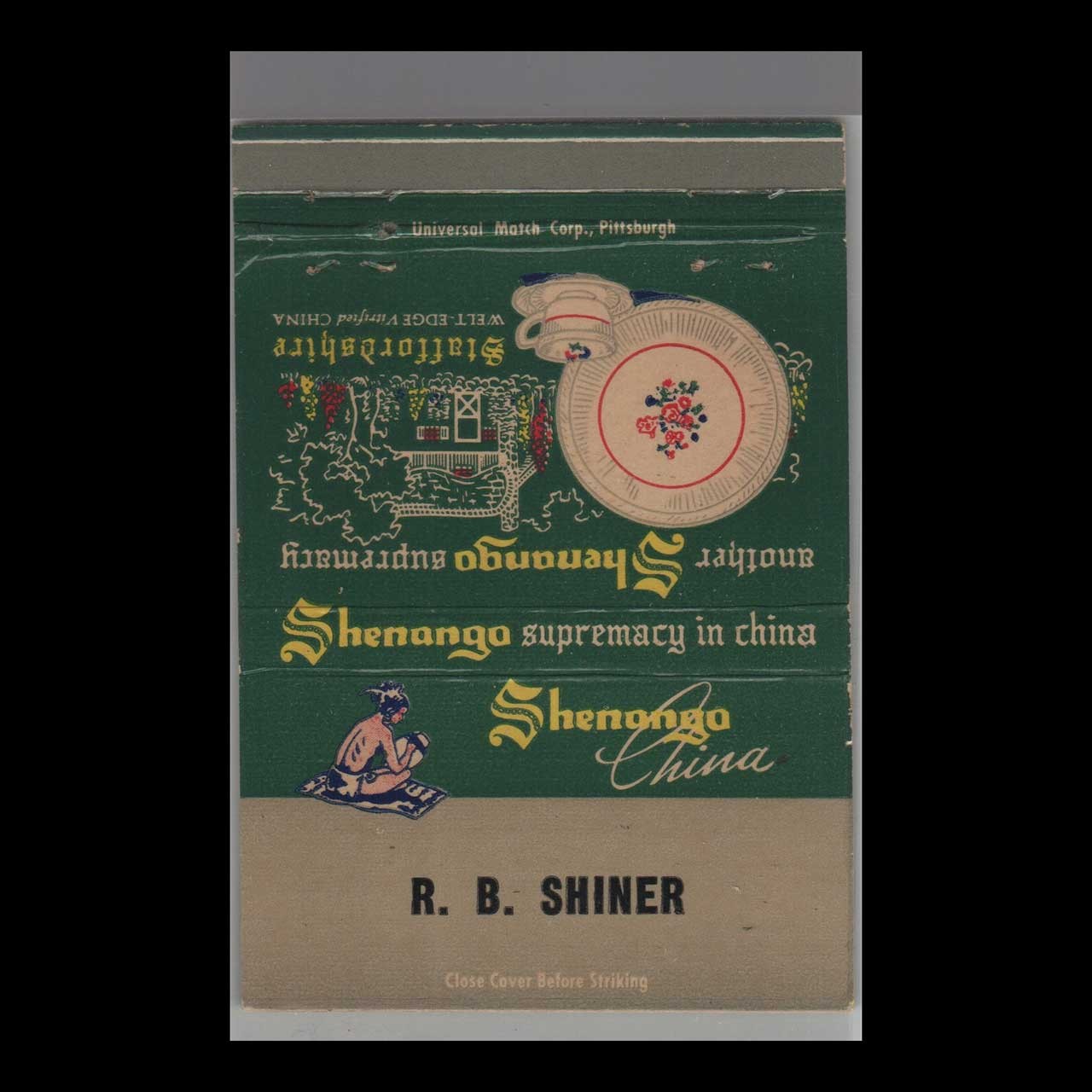 Matchbook Cover Royal Flash Shenango China - R.B. Shiner