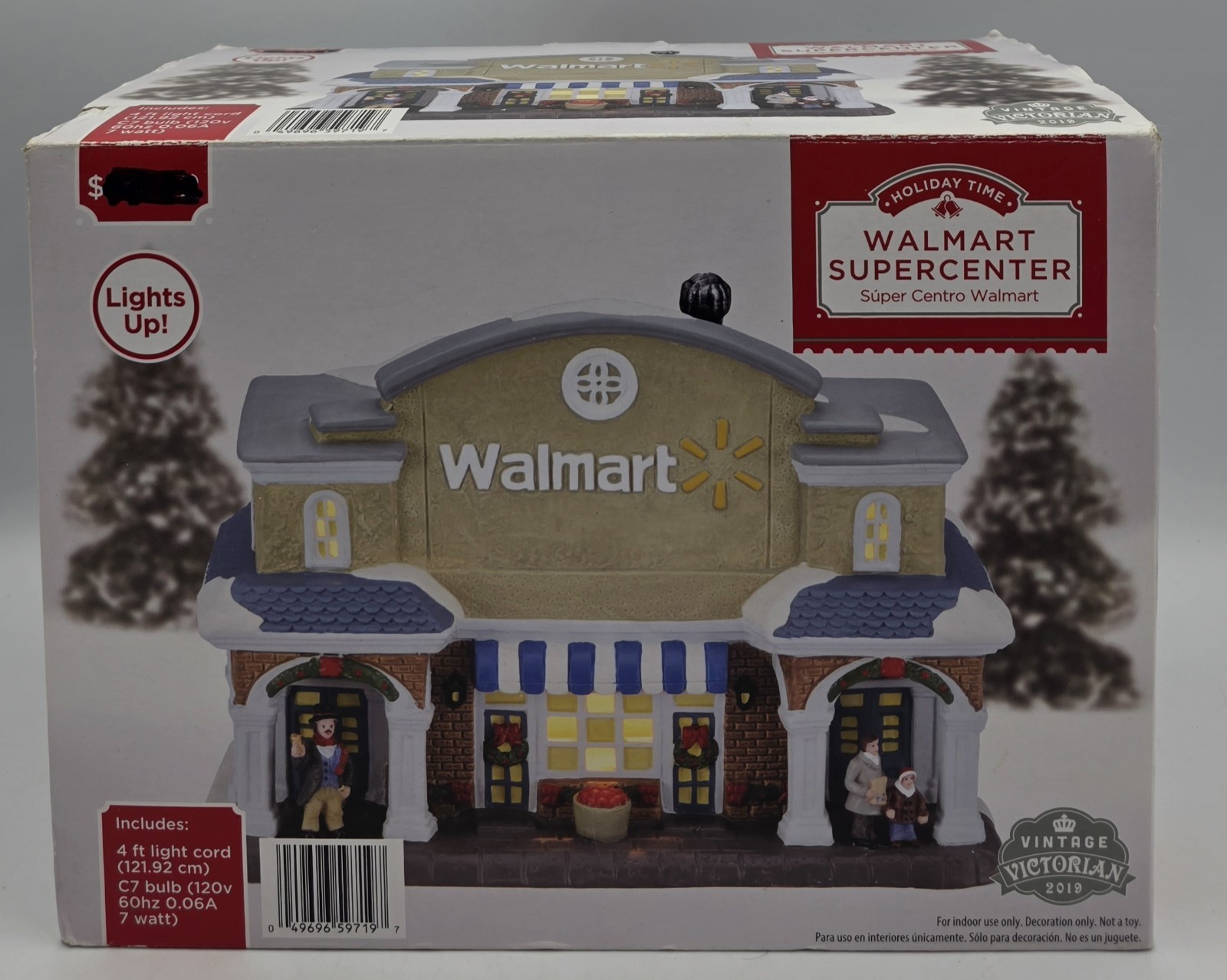 Holiday Time 2019 Light-Up Victorian Walmart Supercenter Christmas Village 