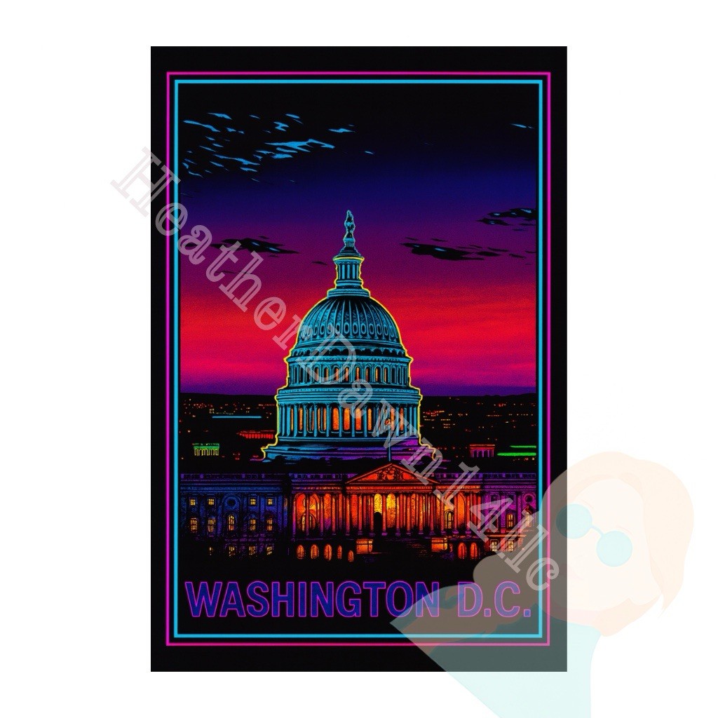 Washington DC Capital Building Postcard 4x6 Inches by HeatherDawn14