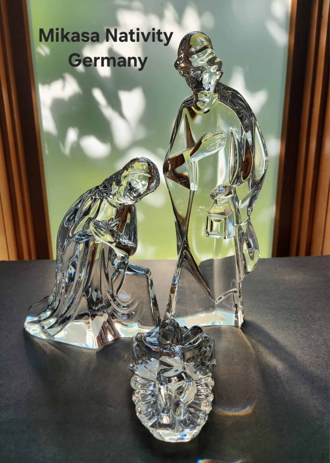 3 Piece Vntg MIKASA Lead Crystal NATIVITY Germany LG 11\ 3 Piece Vntg MIKASA Lead Crystal NATIVITY Germany LG 11\