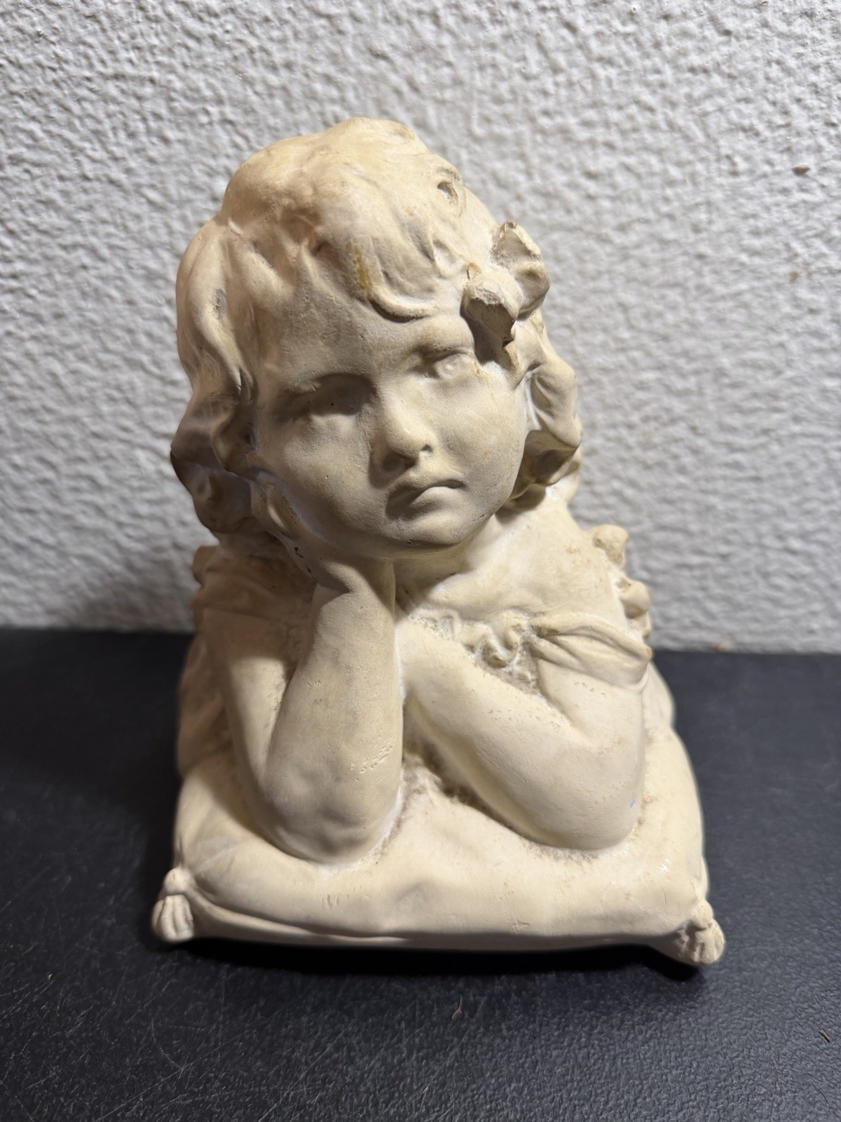 Fabbri Art Studio of San Fransisco Vintage Chalkware Sculpture Bust Little Girl