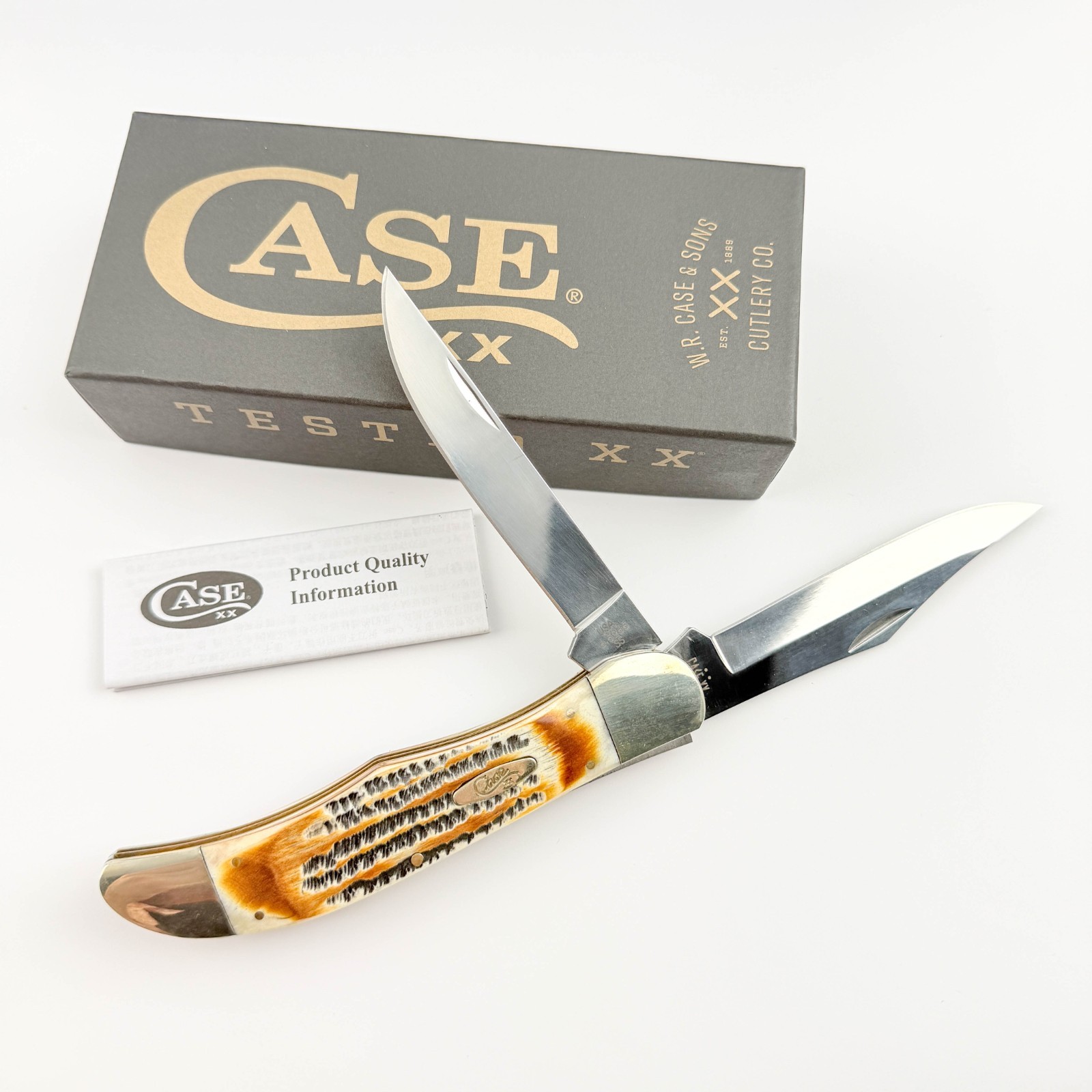 Case xx 03574 Folding Hunter 6.5 Bone Stag Tru-Sharp™ Stainless Pocket Knife Case xx 03574 Folding Hunter 6.5 Bone Stag Tru-Sharp™ Stainless Pocket Knife