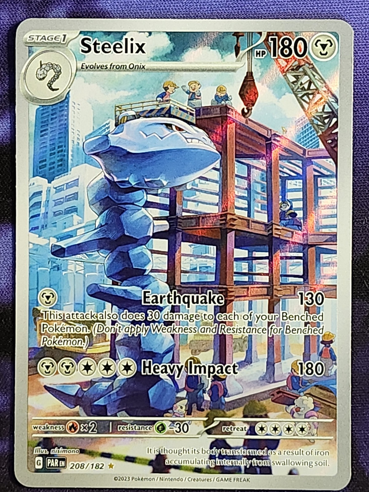 Pokemon Steelix 208/182 Paradox Rift PAR