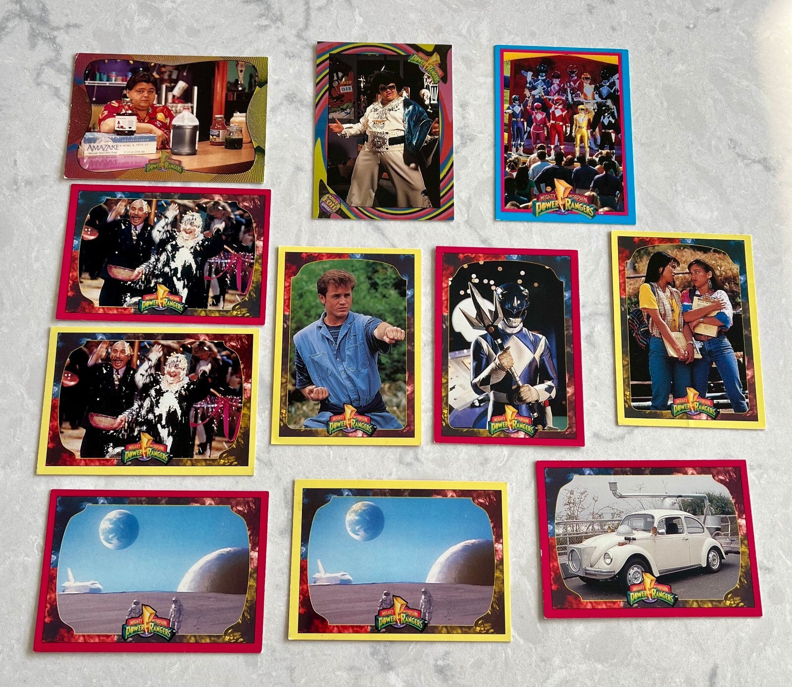 POWER RANGERS LOT 11x CARDS Vintage 90s Mighty Morphin Power Foils VTG Assorted