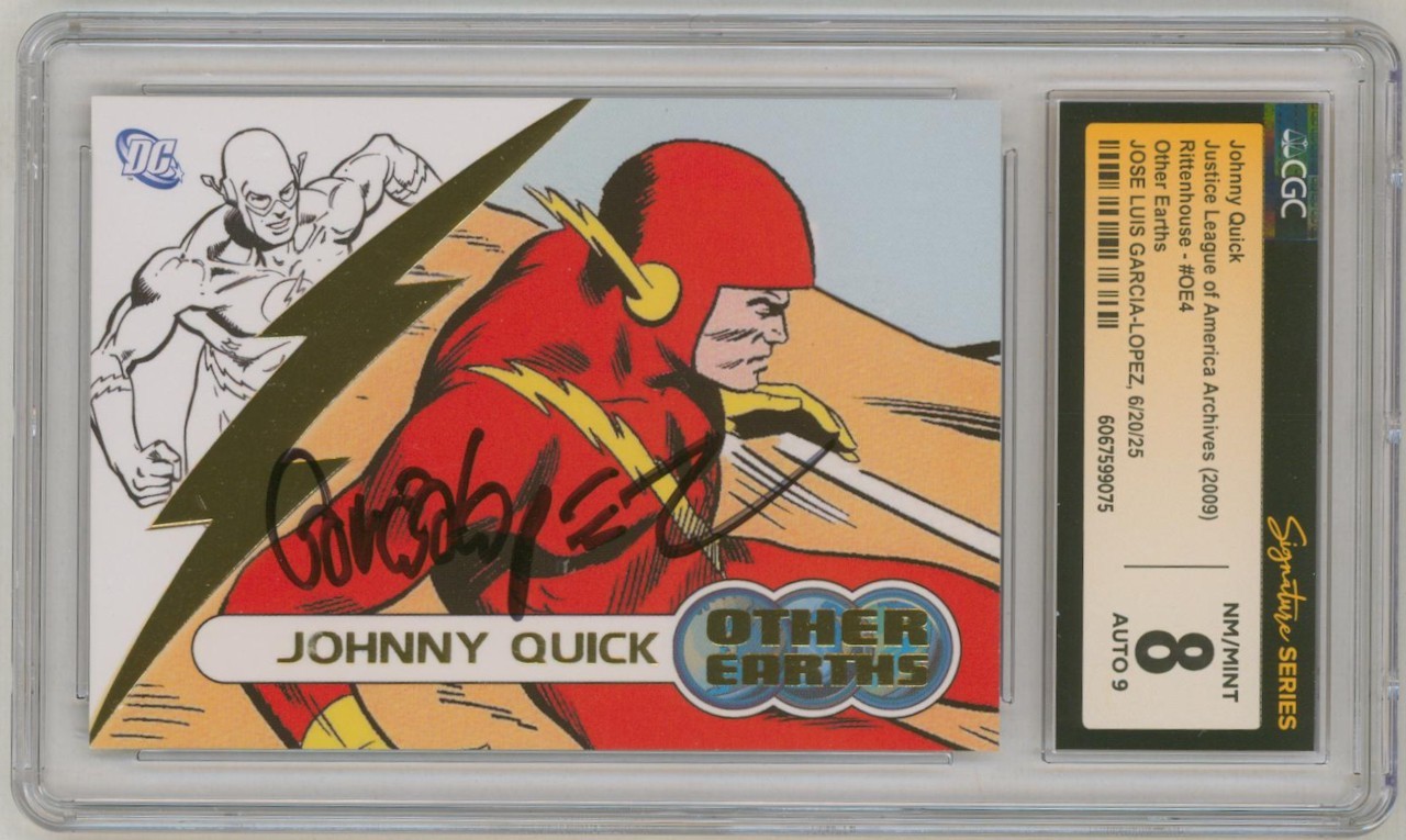 CGC SS 8 SIGNED Jose Luis Garcia Lopez Art Card Other Earths Johnny Quick Flash CGC SS 8 SIGNED Jose Luis Garcia Lopez Art Card Other Earths Johnny Quick Flash