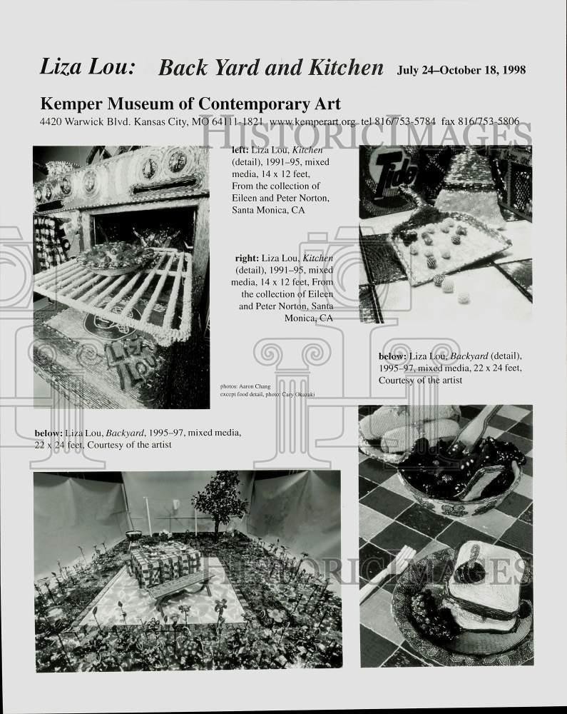 1998 Press Photo Liza Lou exhibit at Kemper Museum of Contemporary Art