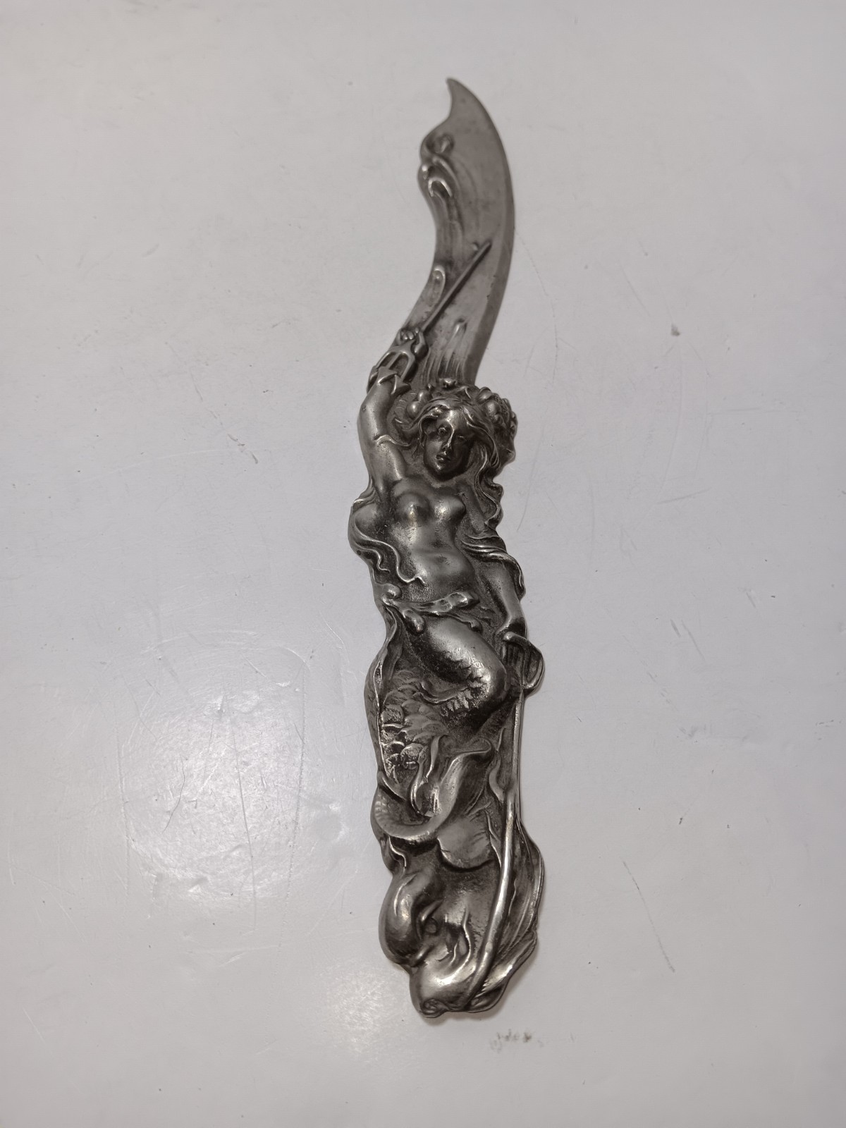 VTG Metropolitan Museum of Art MMA Mermaid Trident Silver Metal Letter Opener
