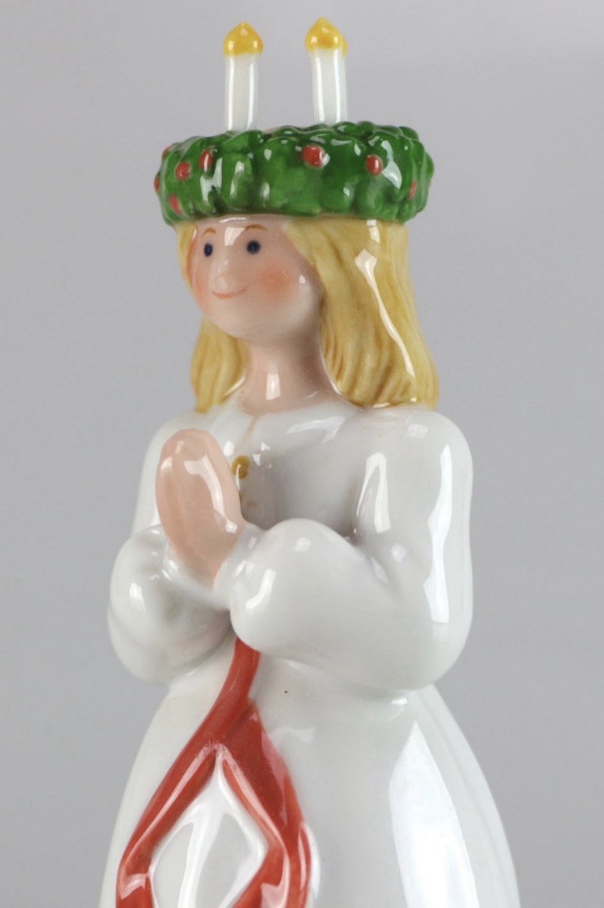 Royal Copenhagen Mini Collection 034 Lucia St. Lucia Christmas Figurine w/ Box