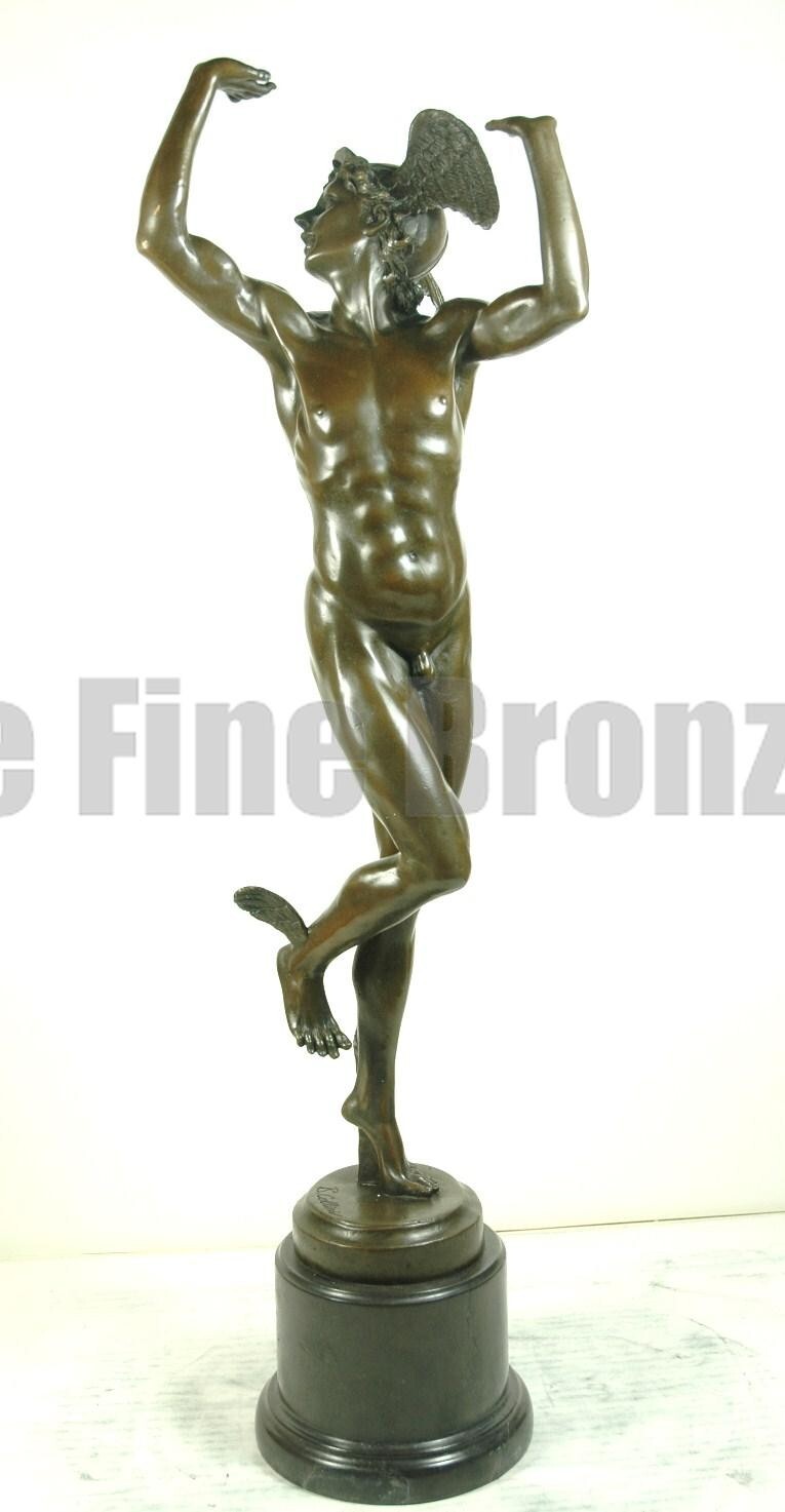 bronze sculpture of Mercury, SIGNED B.Cellini