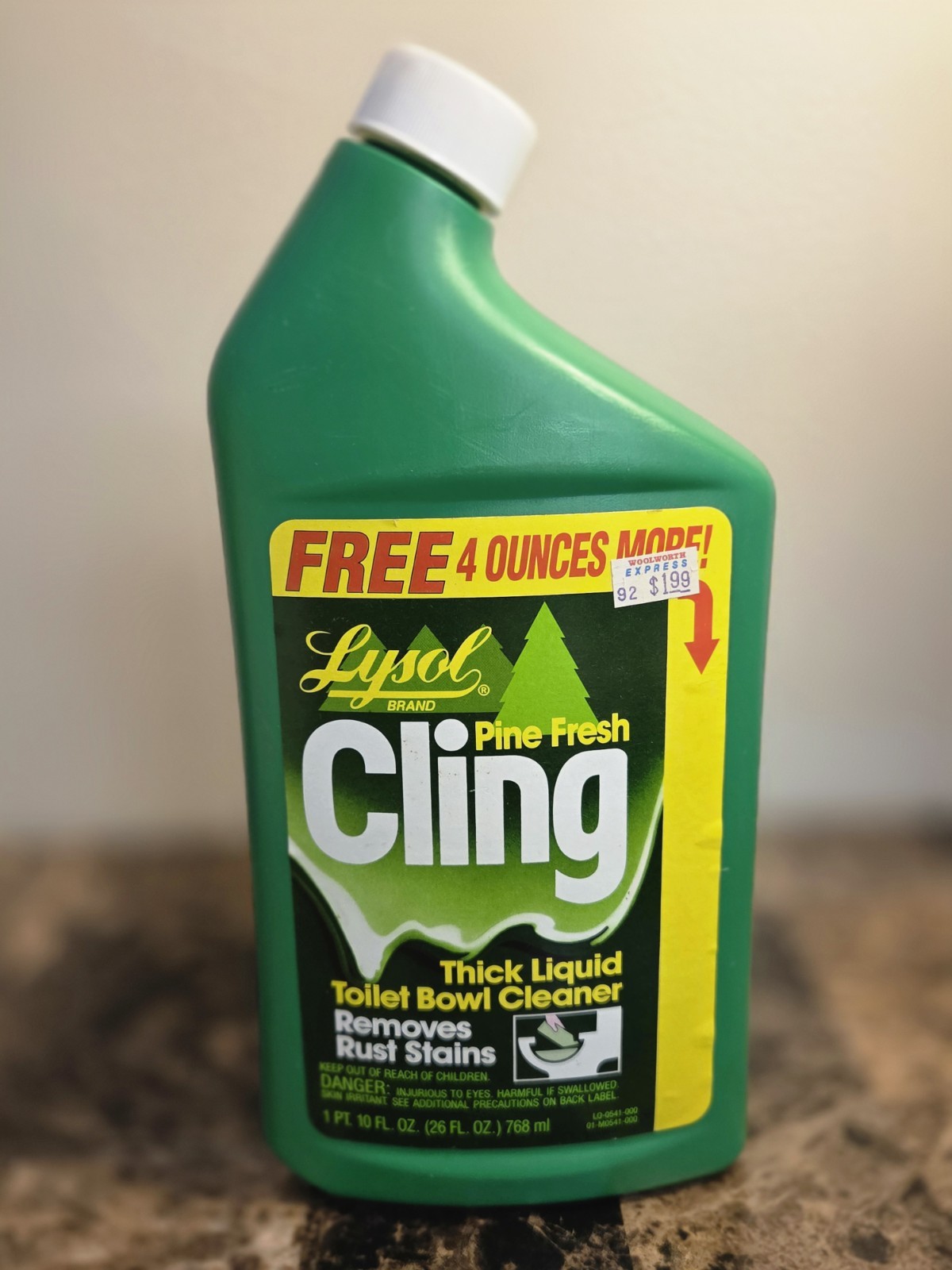 Vintage Lysol Cling New Full Bottle Original Toilet Bowl Cleaner Pine Fresh