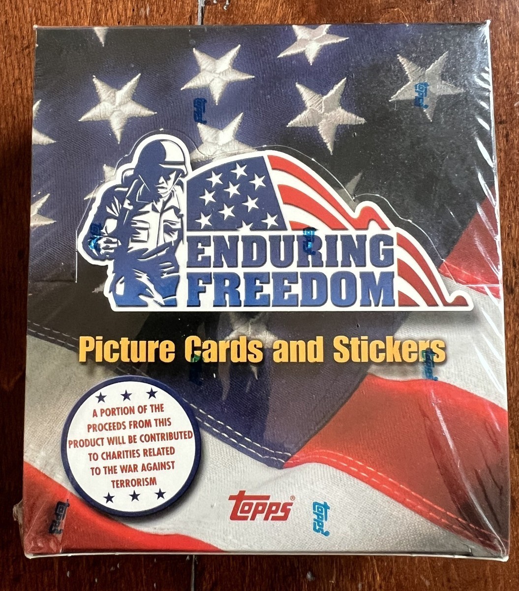 Authenticated Original Factory Sealed Topps 2001 Enduring Freedom Retail Box Authenticated Original Factory Sealed Topps 2001 Enduring Freedom Retail Box