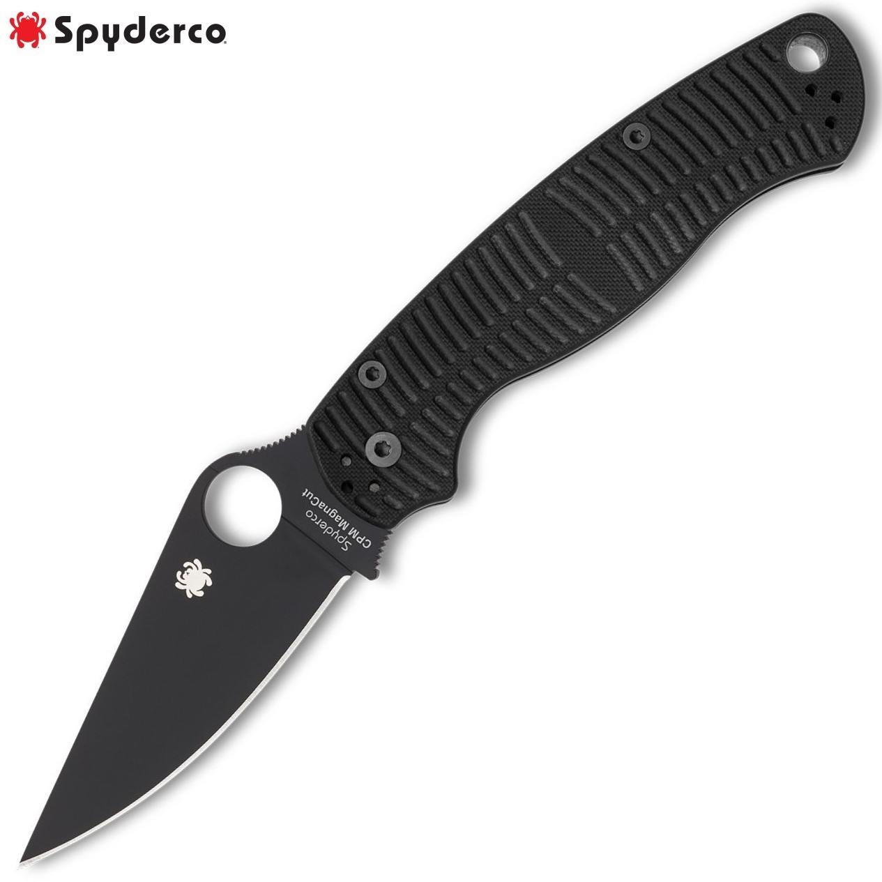Spyderco ParaMilitary 2 Salt MAGNACUT DLC Blade Black G10 Handles PM2 C81GMCBKP2 Spyderco ParaMilitary 2 Salt MAGNACUT DLC Blade Black G10 Handles PM2 C81GMCBKP2