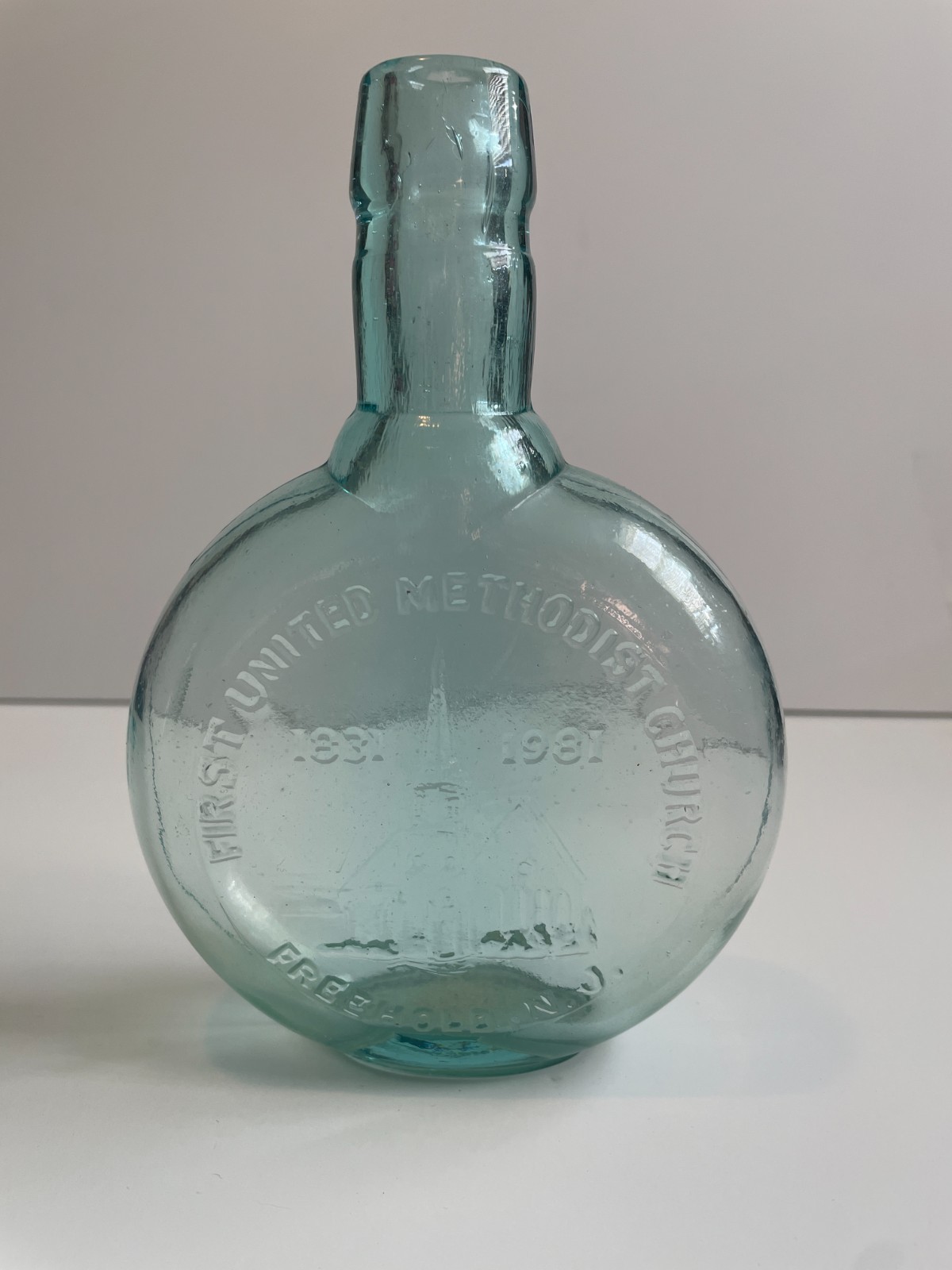 First United Methodist Church Freehold NJ Collectible Bottle 150th Anniversary