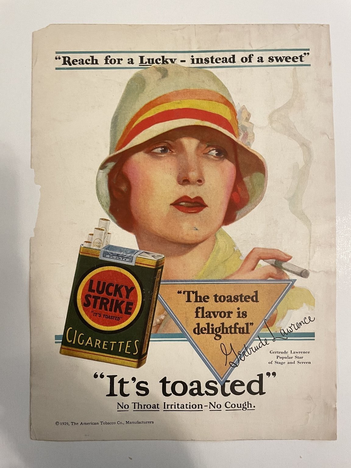 1929 Lucky Strike Cigarettes & Stone & Webster Conowingo Two-Sided Magazine Ads 1929 Lucky Strike Cigarettes & Stone & Webster Conowingo Two-Sided Magazine Ads