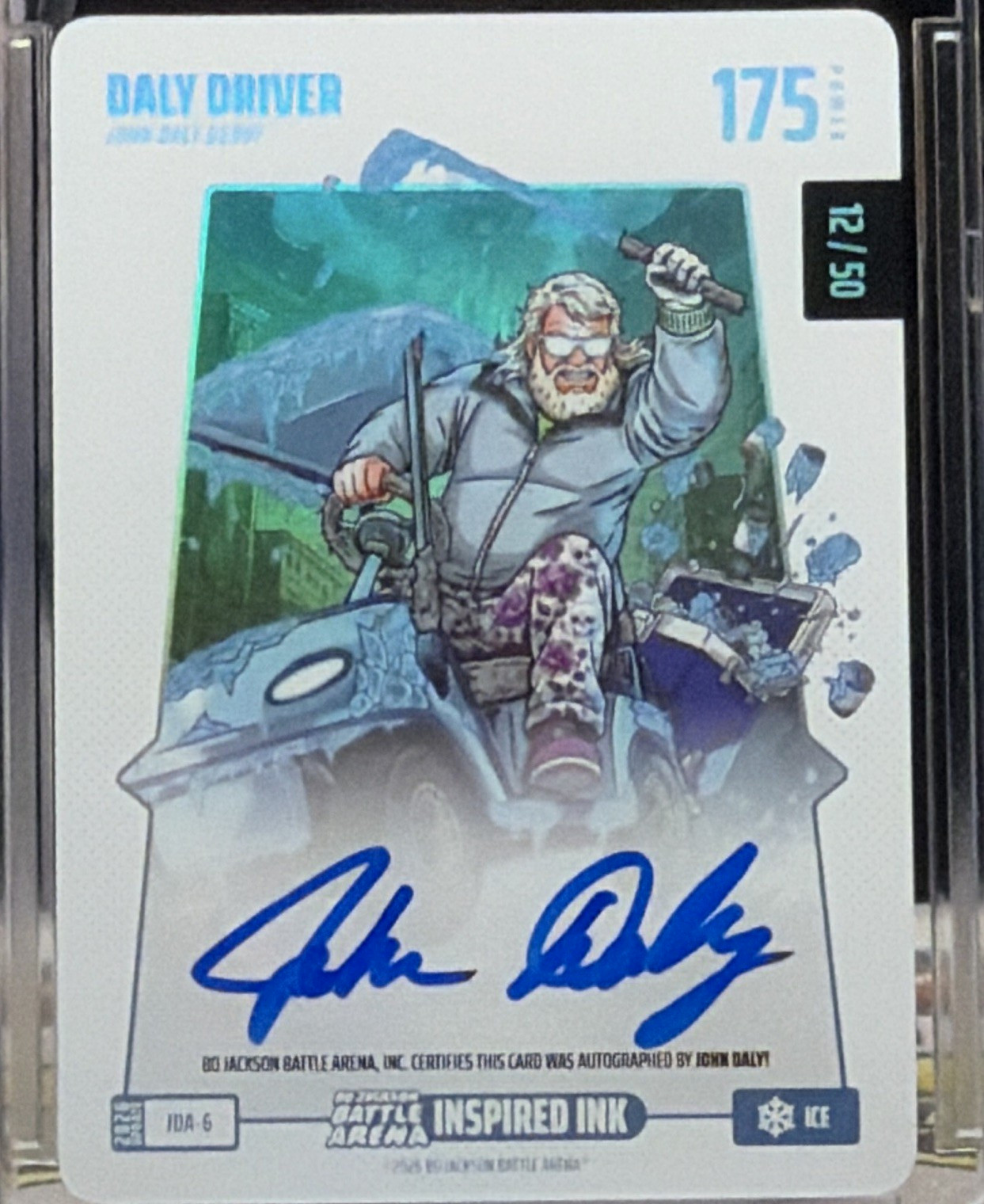 Battle Arena Ice Inspired Ink Auto /50 John Daly 2026 Daly Driver 175. 