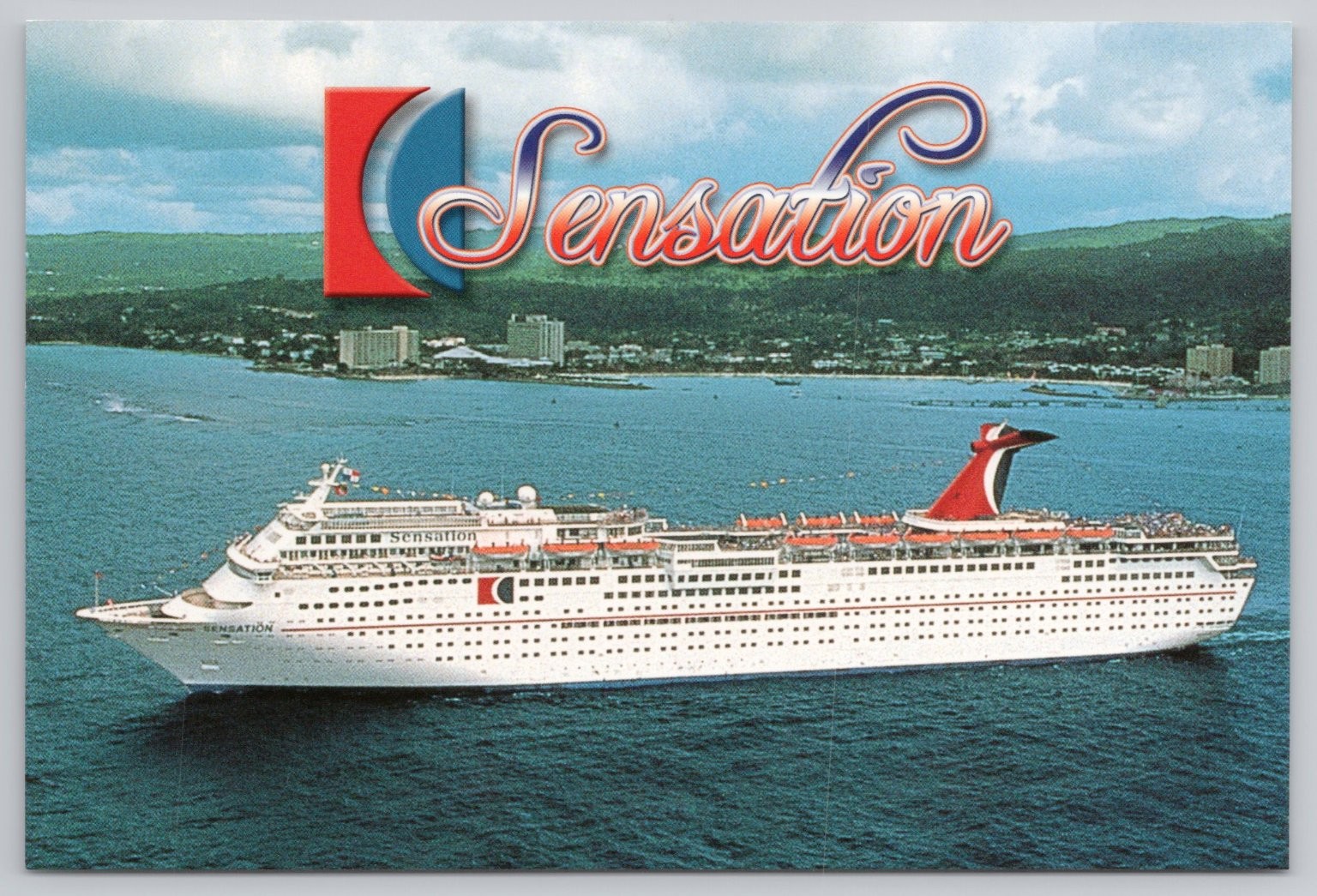 Carnival Cruise Line MS Sensation Fun Ship Postcard Nautical Ocean Liner Carnival Cruise Line MS Sensation Fun Ship Postcard Nautical Ocean Liner