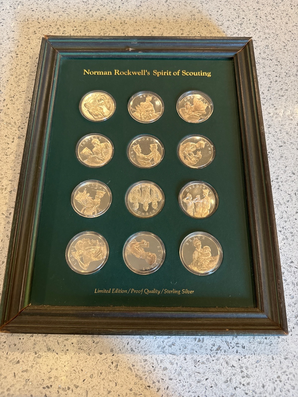 Norman Rockwell Spirit of scouting set of 12 Sterling silver coins Norman Rockwell Spirit of scouting set of 12 Sterling silver coins