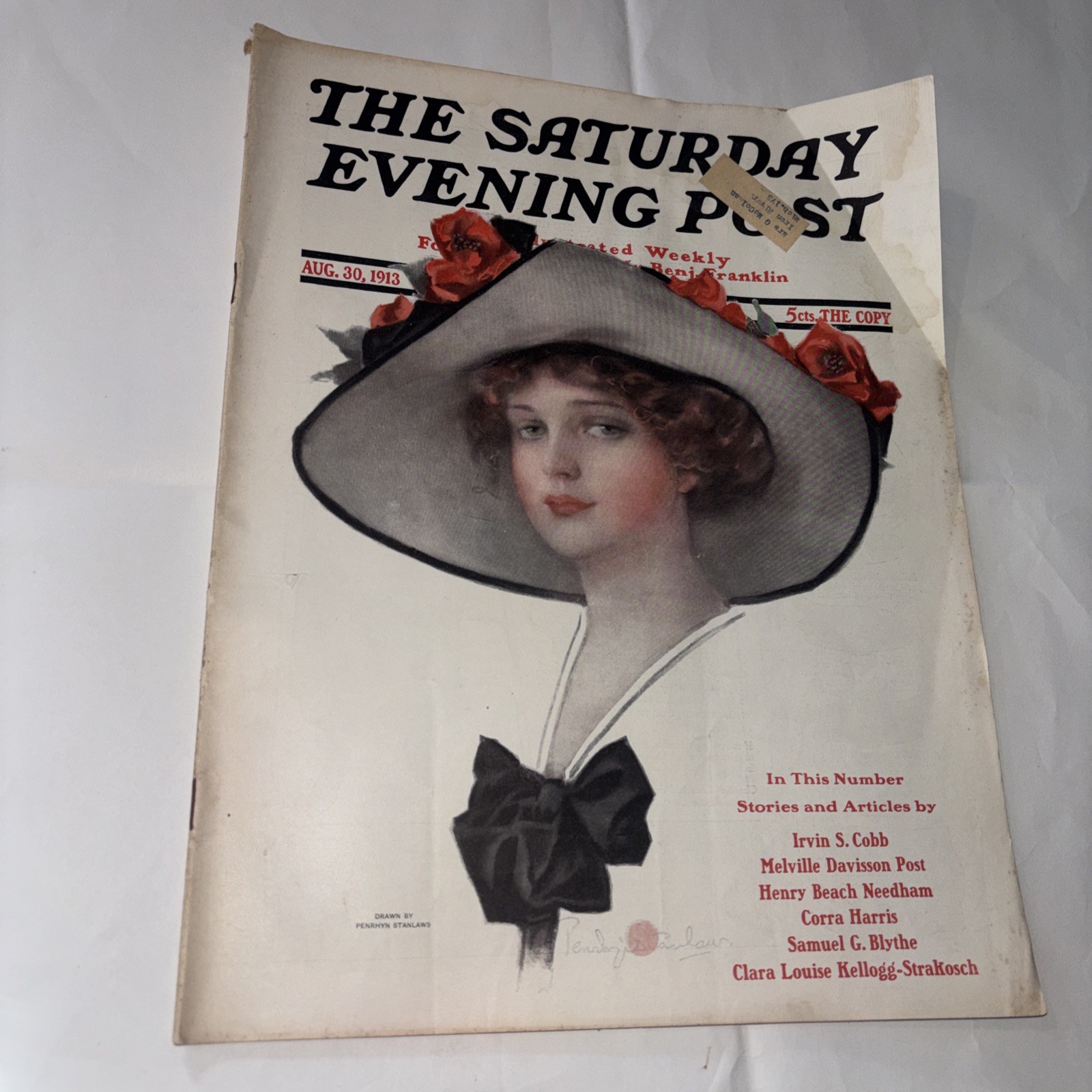 1913 The Saturday evening post Magazine Cover Drawn by PENRHYN STANLAWS Curtis 1913 The Saturday evening post Magazine Cover Drawn by PENRHYN STANLAWS Curtis