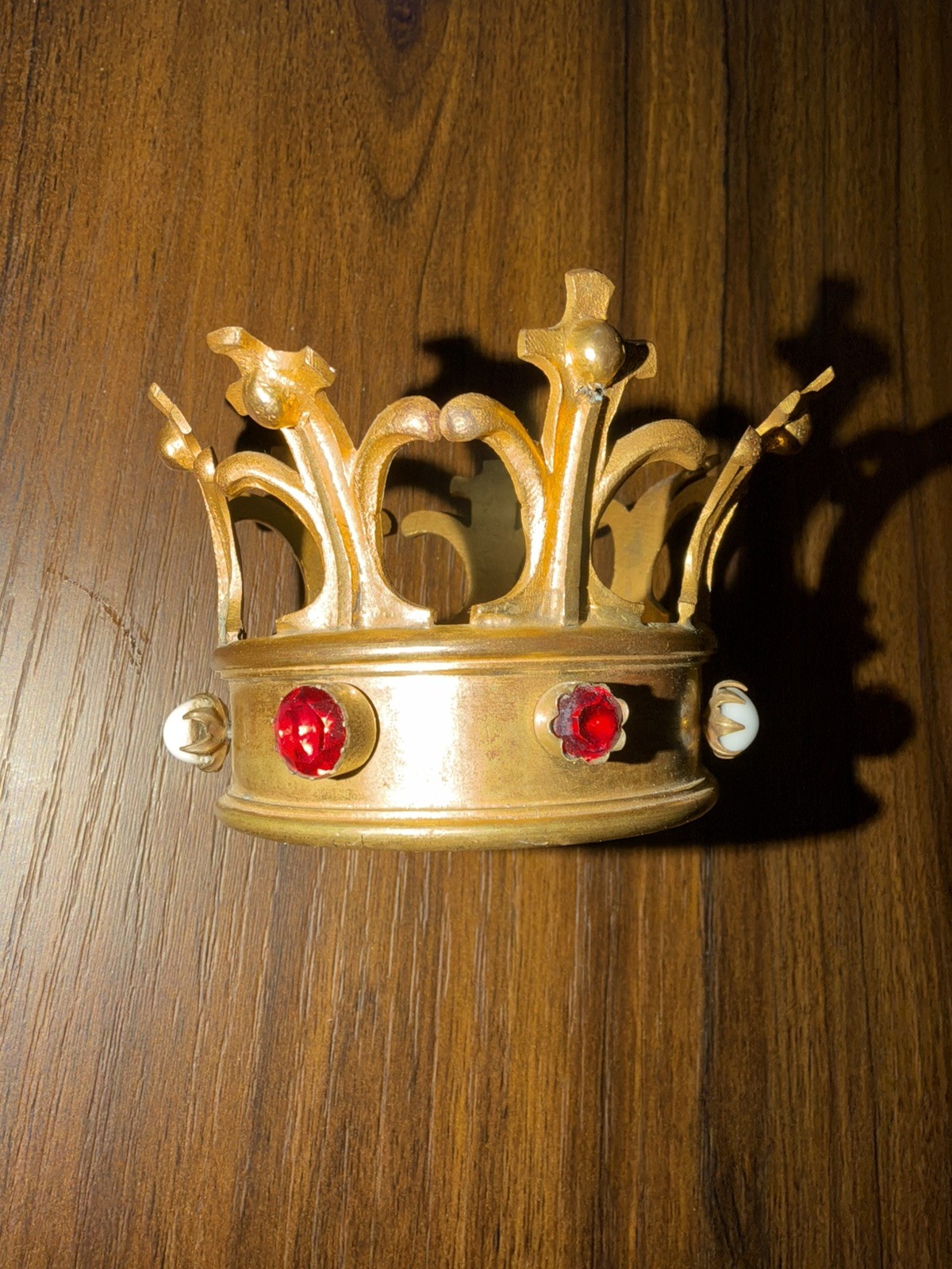Antique Gilt Bronze Crown For Catholic Statue | Virgin Mary Santos | Rare
