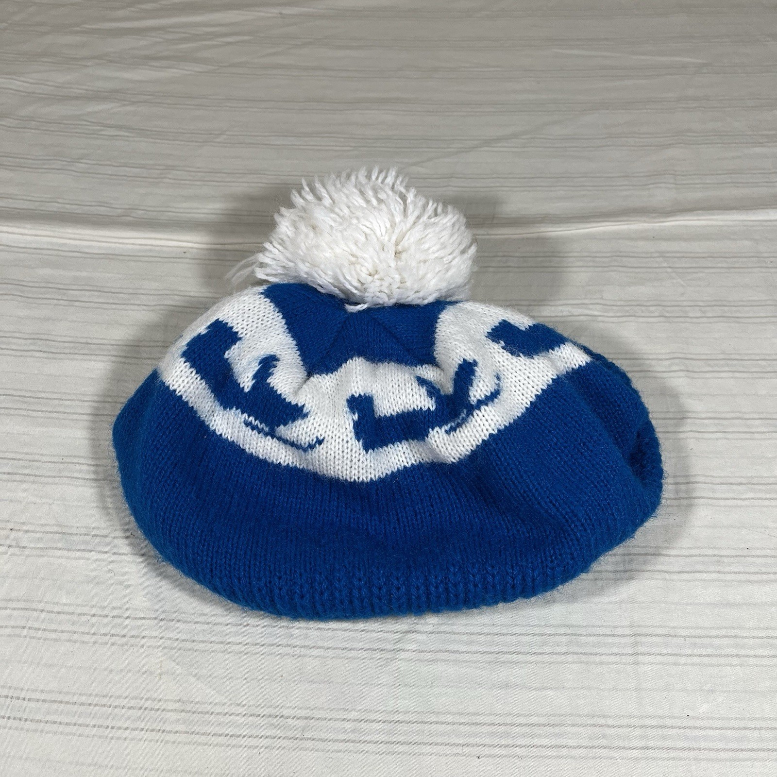 Vintage SNO JET? Knit Hat Beanie RARE Snojet Snowmobile Apparel Beret