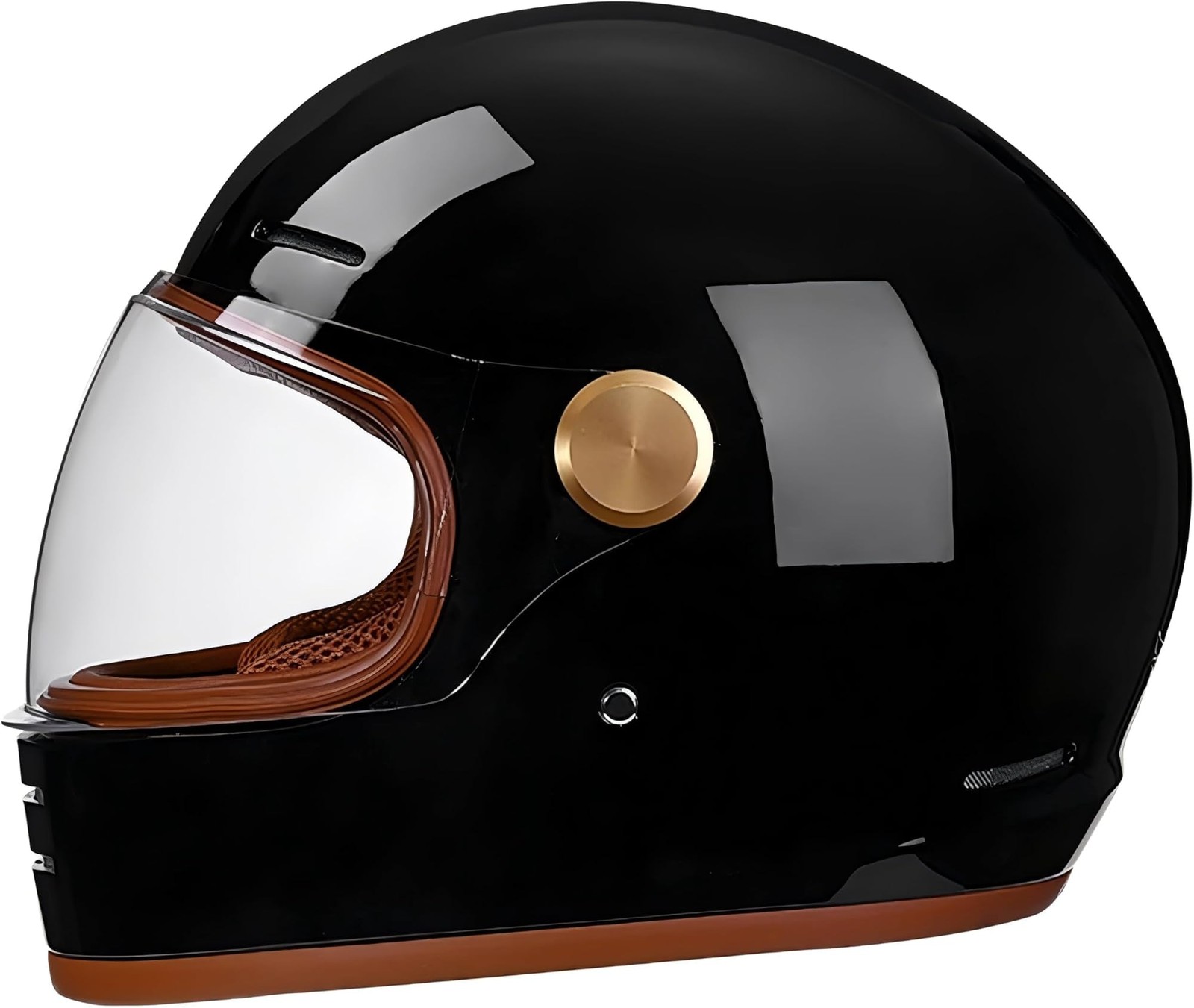 Retro Motorcycle Helmet for Adults?Vintage Full Face Helmet with Ventilation ...