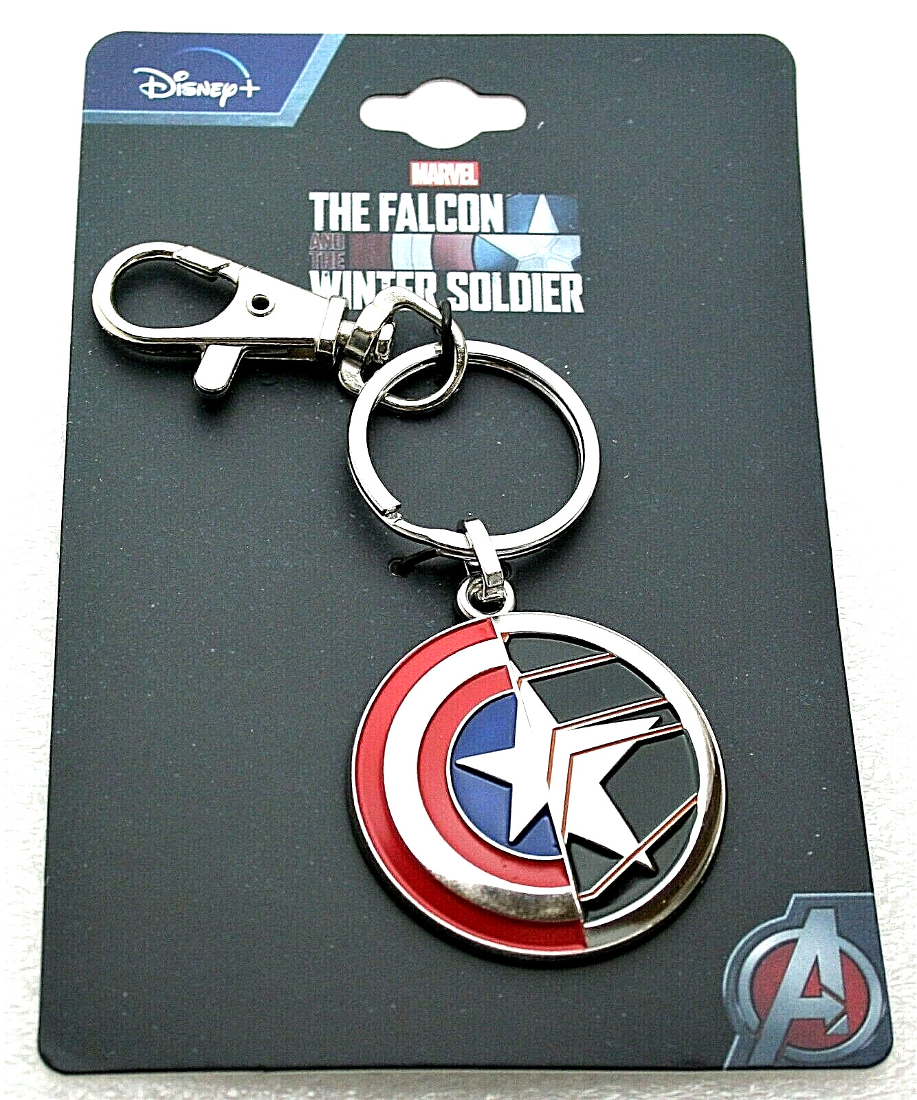 Marvel Comics Captain America Winter Soldier Shield Metal Key Chain New NOS MIP