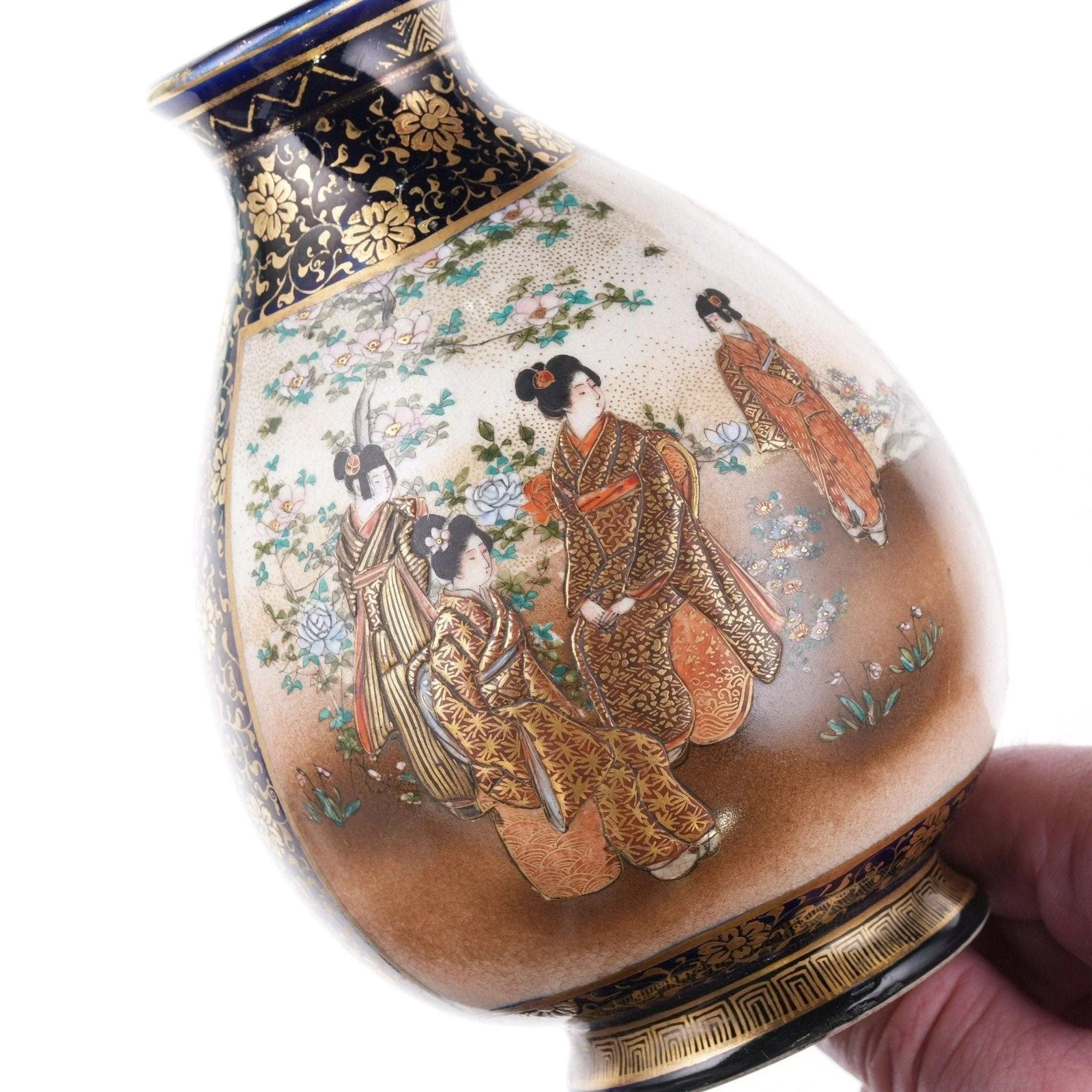 Antique Meiji Japanese Satsuma Vase