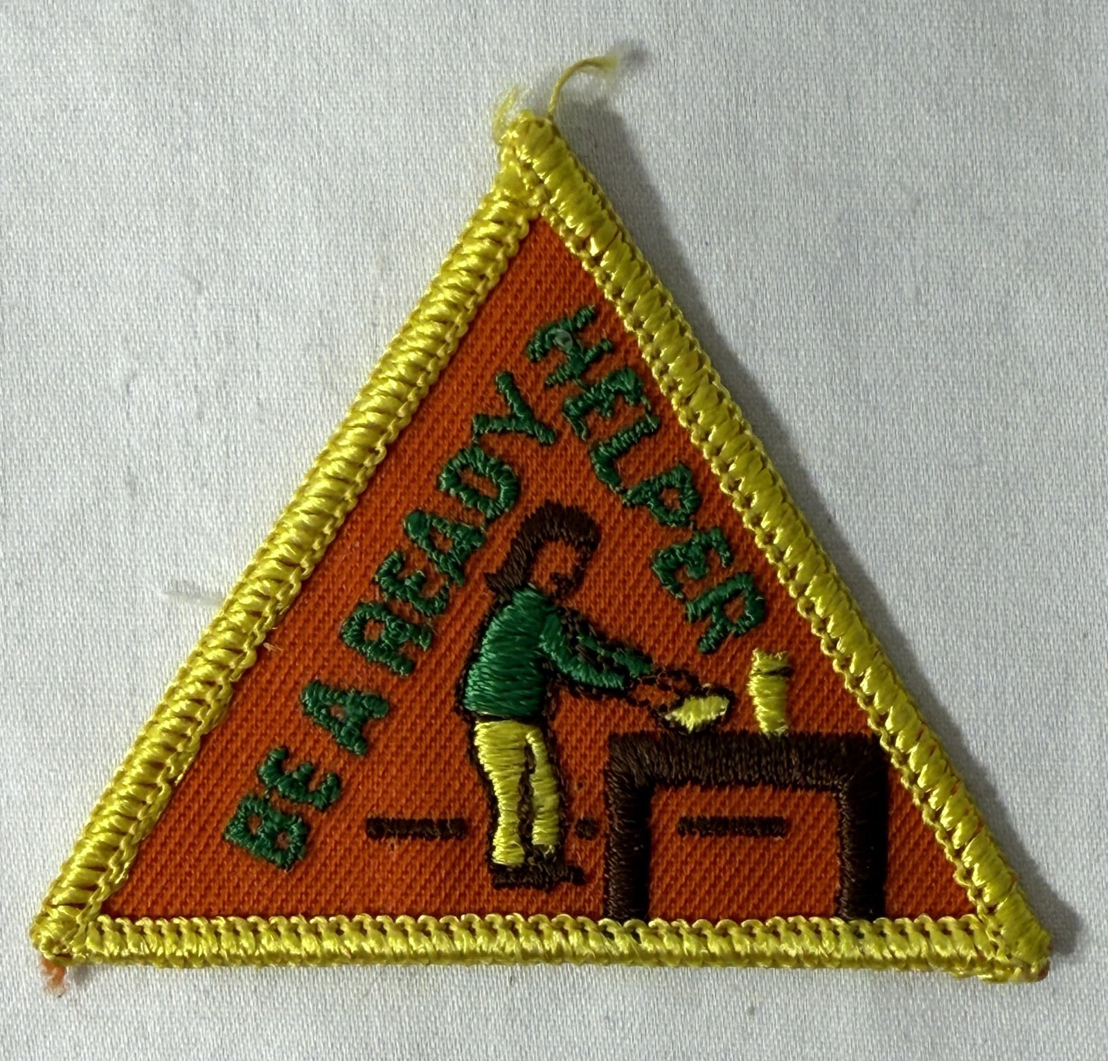 Vintage Girl Scout Brownie Be a Ready Helper Patch 1980s Pre-Try-It & Brownie B Vintage Girl Scout Brownie Be a Ready Helper Patch 1980s Pre-Try-It & Brownie B