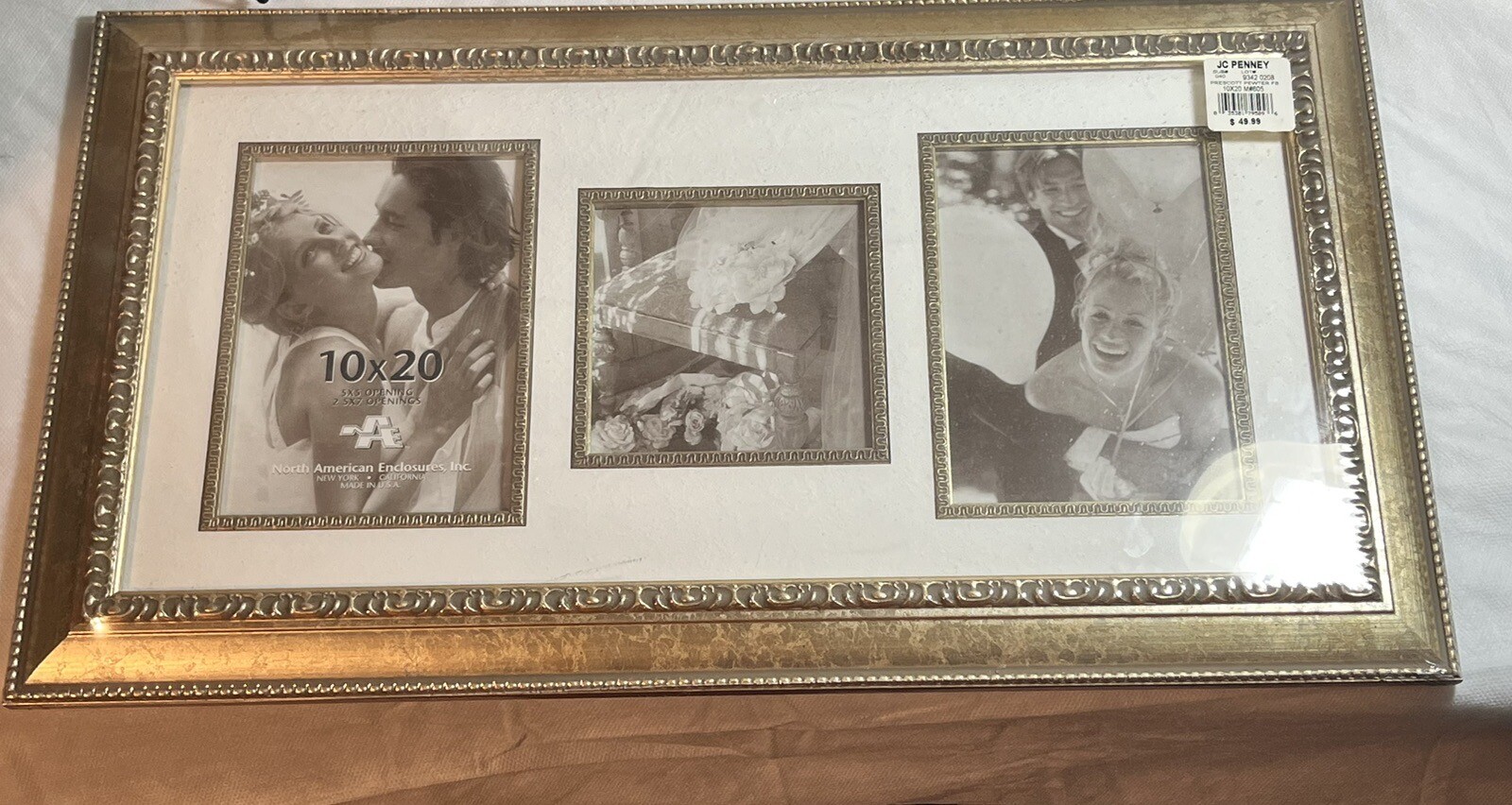 NOS Vintage Pewter Photo Frame JC Penny 10
