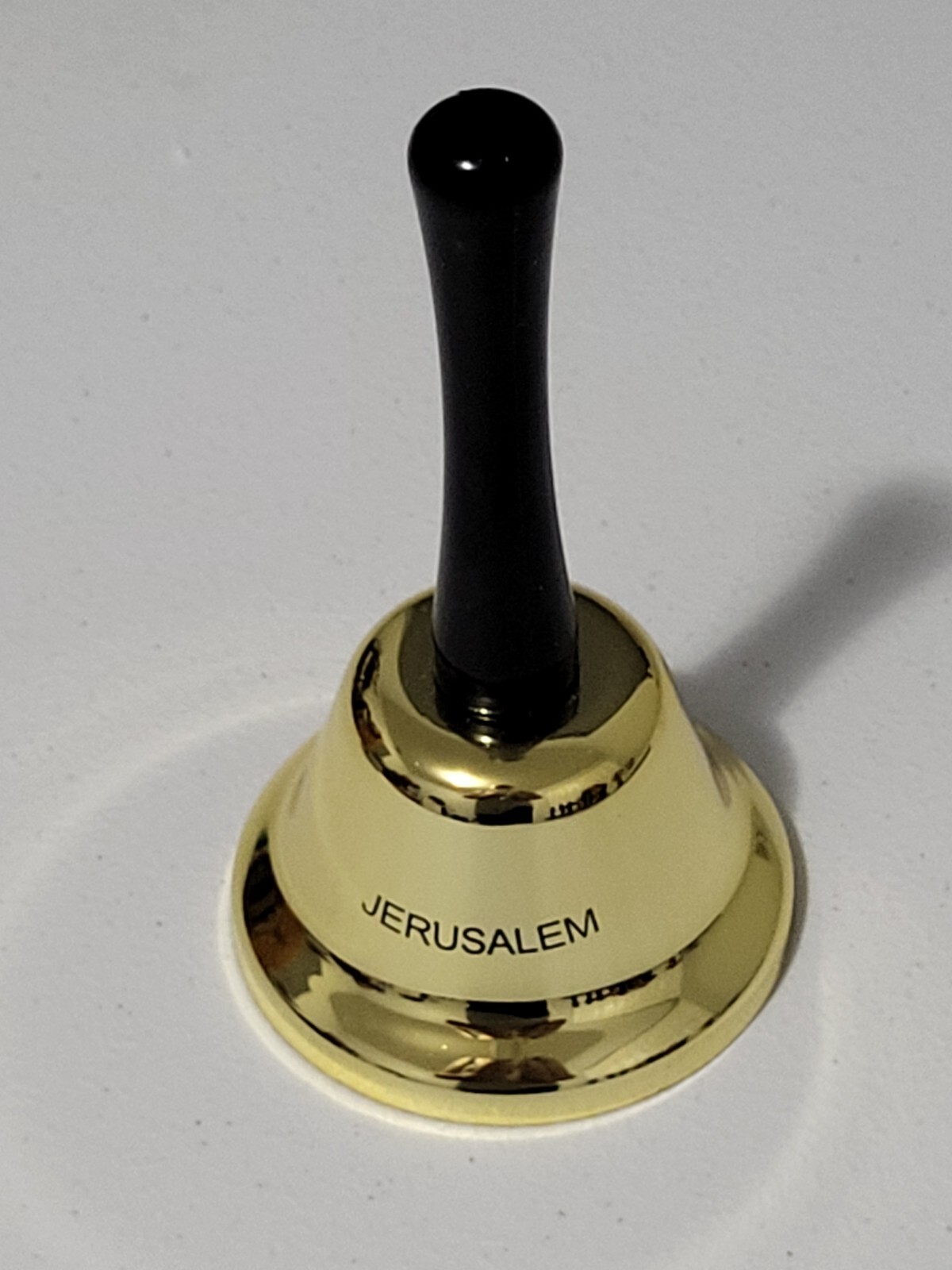 Vintage Souvenir Hand Bell   from Bethlehem and Jerusalem. Ring it to hear it 