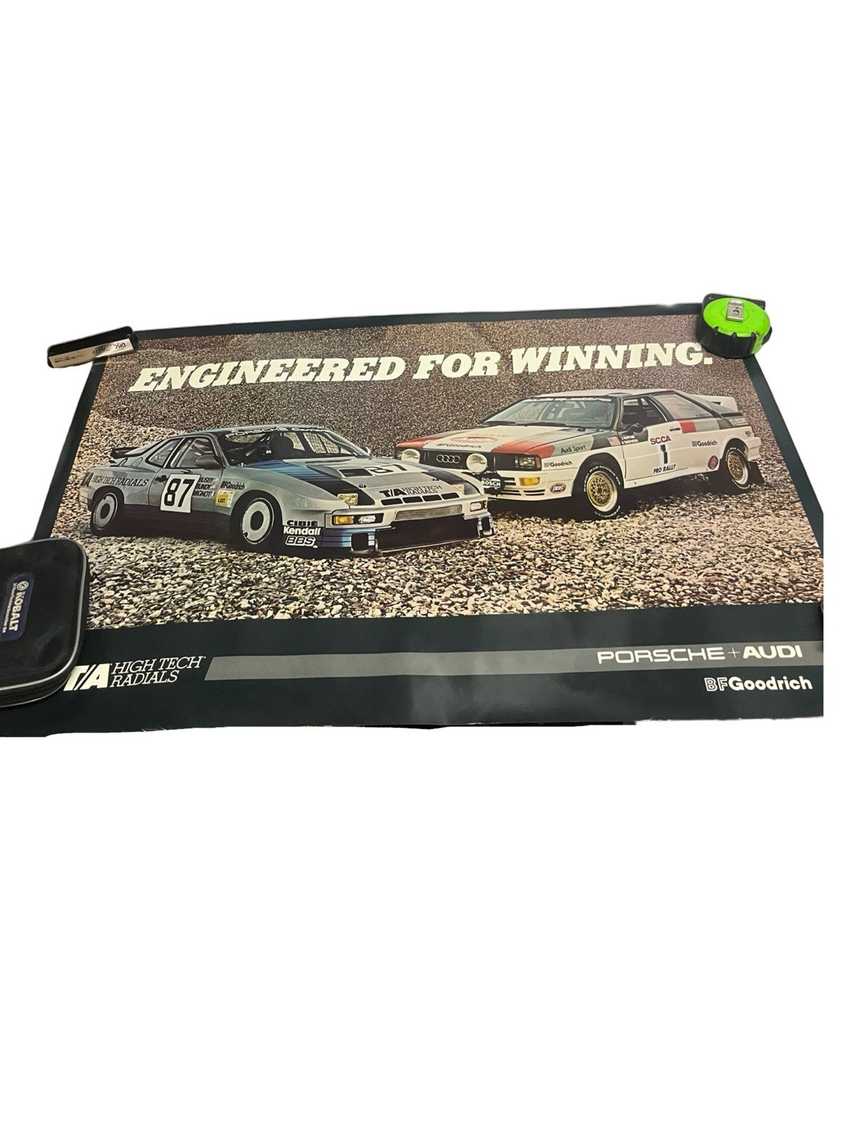 Porsche 924 Carrera GTR & Audi Sport Quattro ORIGINAL Poster Busby Buffum 32x22