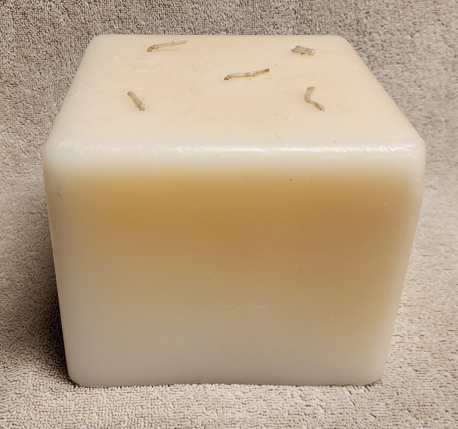 PartyLite French Vanilla 5 Wick Square Pillar Candle 6 x 6 x 5 Unused P66181 PartyLite French Vanilla 5 Wick Square Pillar Candle 6 x 6 x 5 Unused P66181