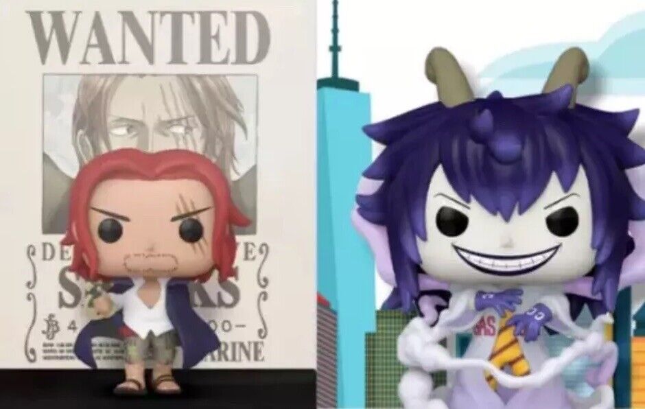 Funko Pop C2E2 One Piece Shanks Wanted Poster & Caesar Clown Shared