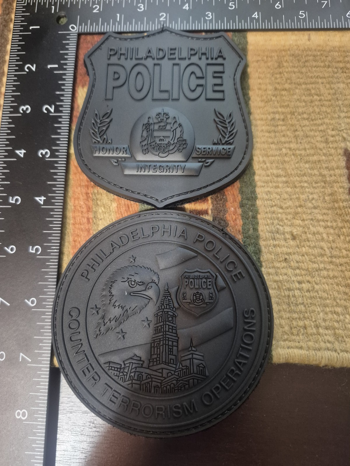 PHILADELPHIA POLICE DEPT. COUNTERTERRORISM OPERATIONS PVC PATCH SET - OFFICIAL
