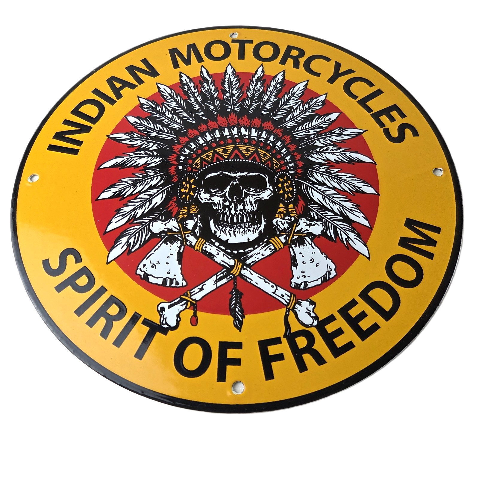Vintage Indian Motorcycles Porcelain Sign - Dealer Biker Advertising Vintage Indian Motorcycles Porcelain Sign - Dealer Biker Advertising