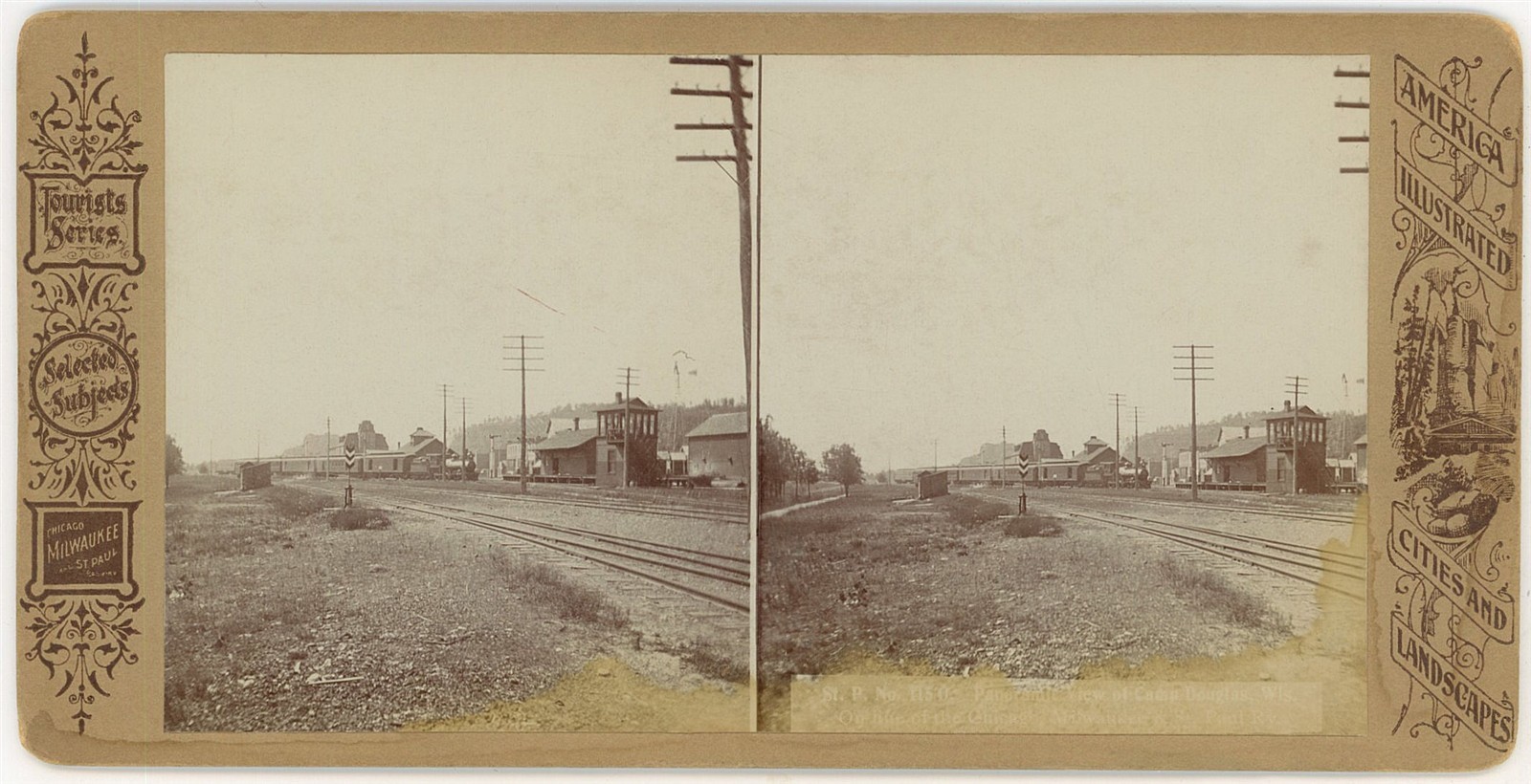 WISCONSIN STEREOVIEW - Eagle - Catholic Church - Montgmoery Ward 1890s