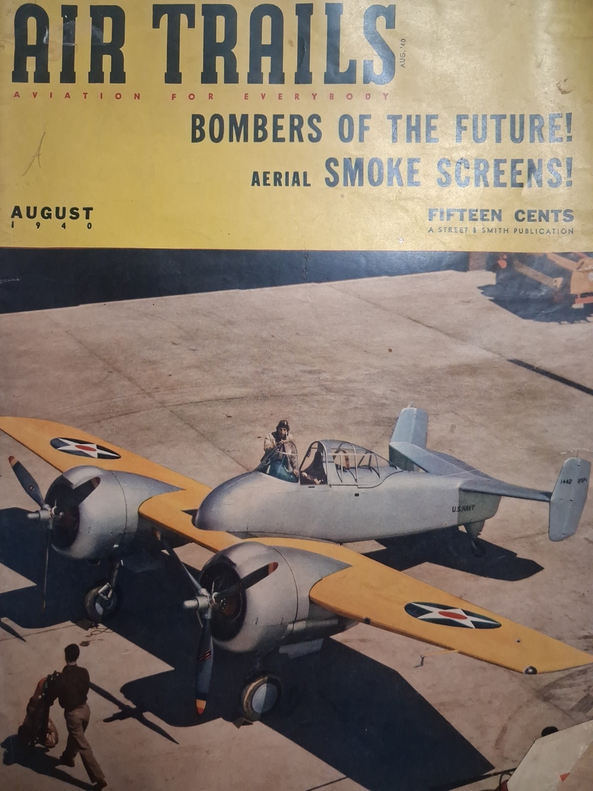 WWII 1944 AIR TRAILS Magazine August AVIATION