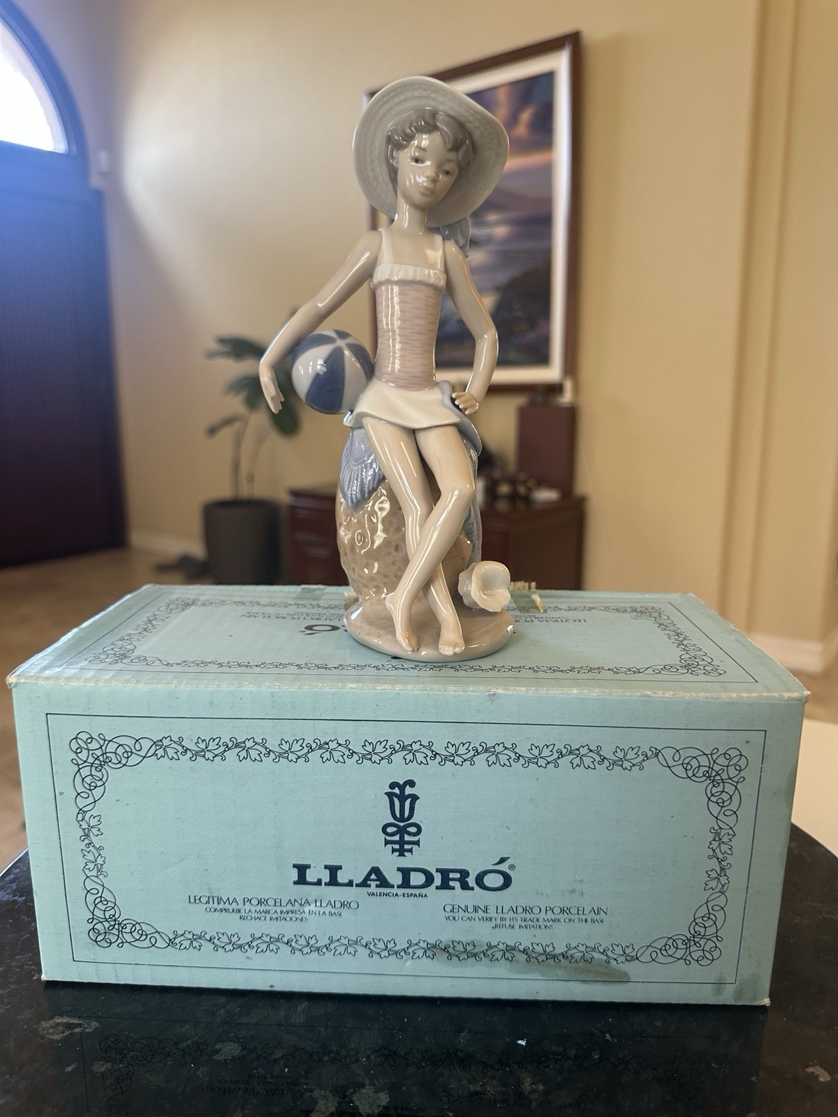 Vtg Lladro Porcelain “Summer”  No. 5219 Figurine - Retired w/ Box