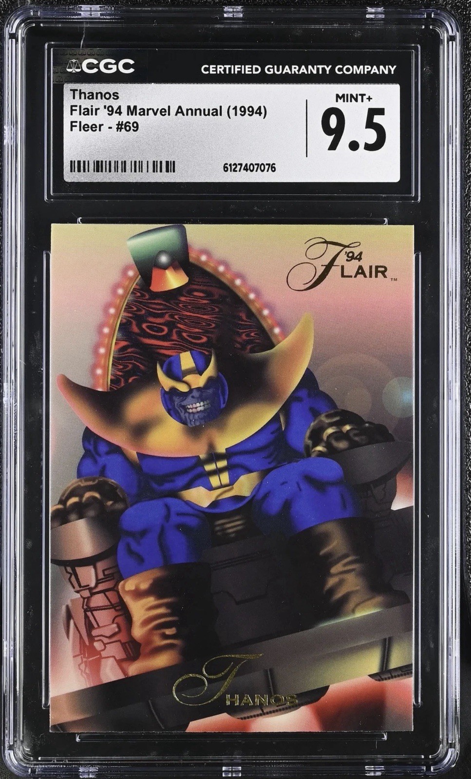 1994 Fleer Flair \'94 Marvel Annual Thanos #69 CGC 9.5 (POP 1) MARVEL FRANCHISE 1994 Fleer Flair \'94 Marvel Annual Thanos #69 CGC 9.5 (POP 1) MARVEL FRANCHISE