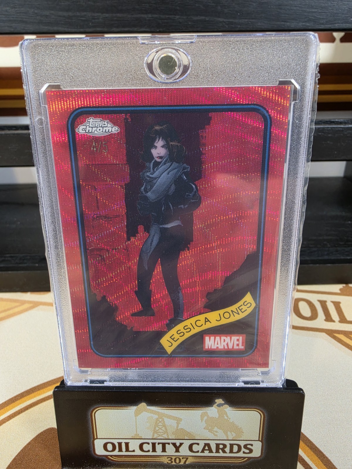 2025 Topps Chrome Marvel-#69 Jessica Jones Red Wave Refractor /5  #4/5