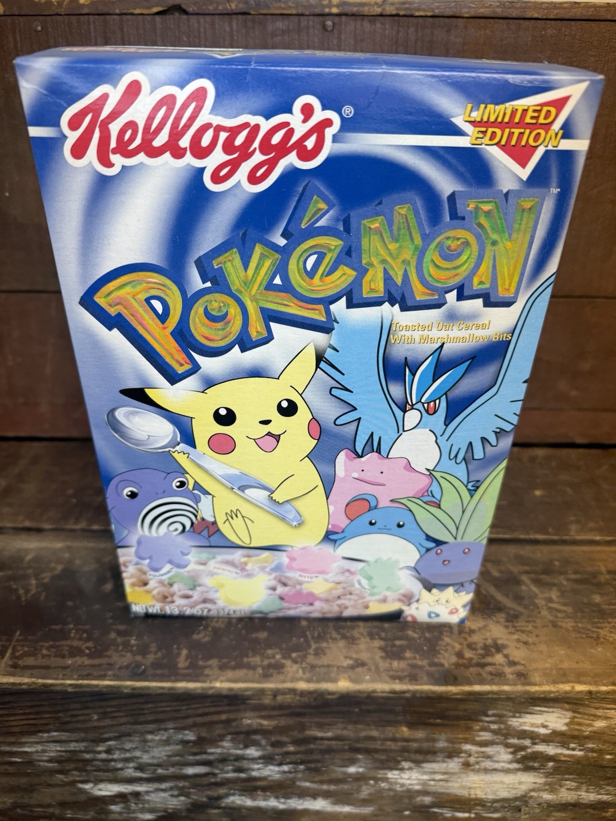 Kellogg’s Pokémon Pokemon Limited Edition Foil 2000 Vintage Sealed Cereal Box Kellogg’s Pokémon Pokemon Limited Edition Foil 2000 Vintage Sealed Cereal Box
