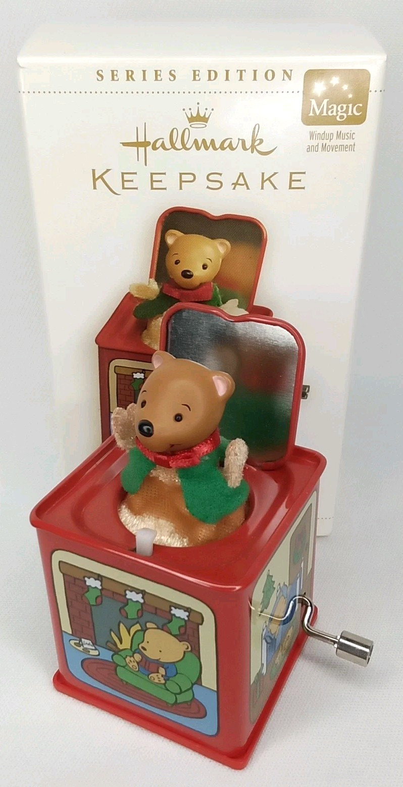 VTG 2006 Pop Goes The Teddy Bear Hallmark Christmas Ornament With Original Box