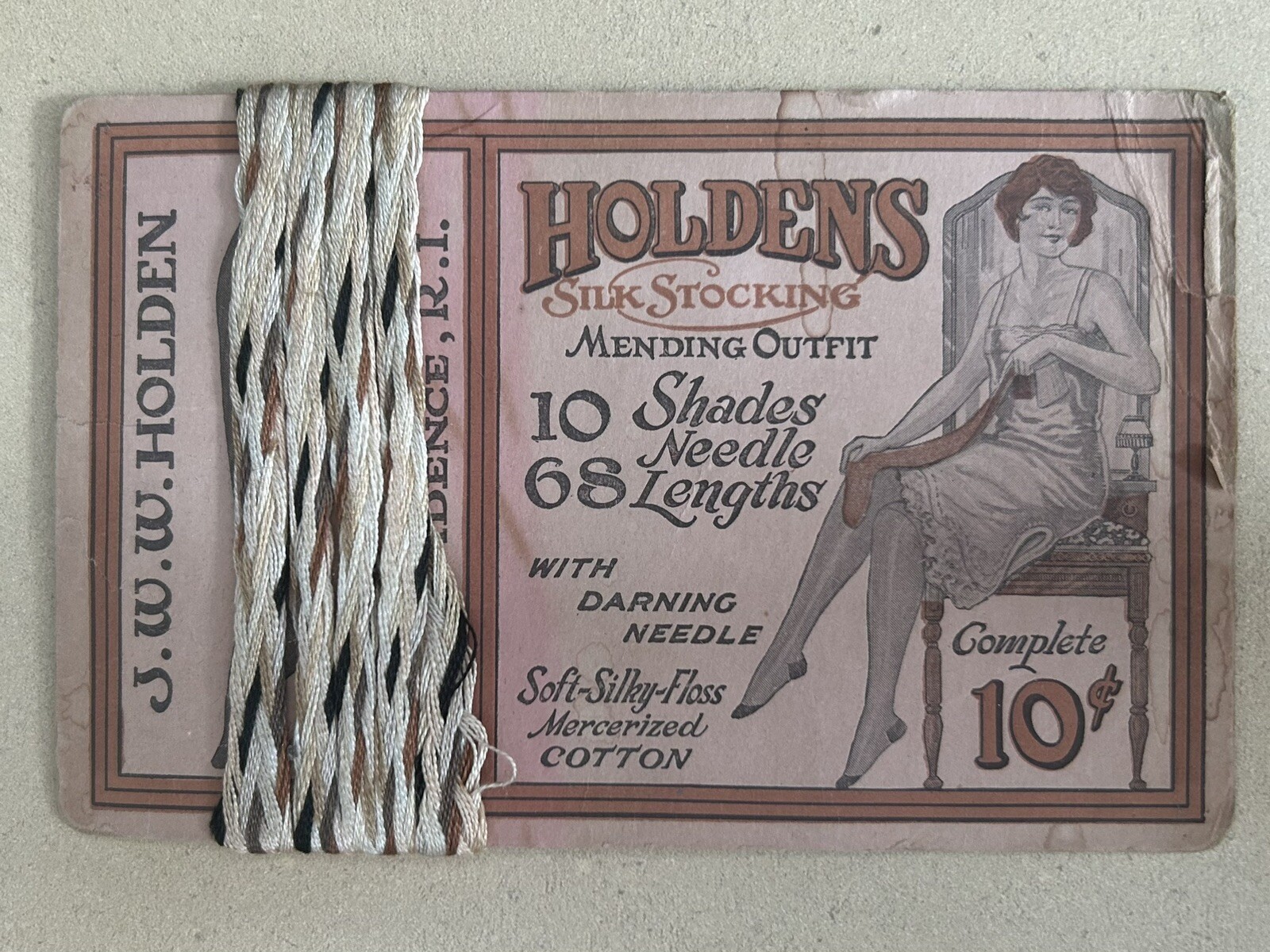J.W.W. Holdens Silk Stocking Mending Outfit - Early 1900s