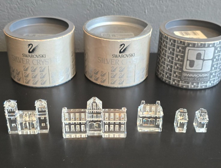 Vintage Swarovski Silver Crystal City Buildings Lot of 3 Sets w/ Boxes Austria Vintage Swarovski Silver Crystal City Buildings Lot of 3 Sets w/ Boxes Austria