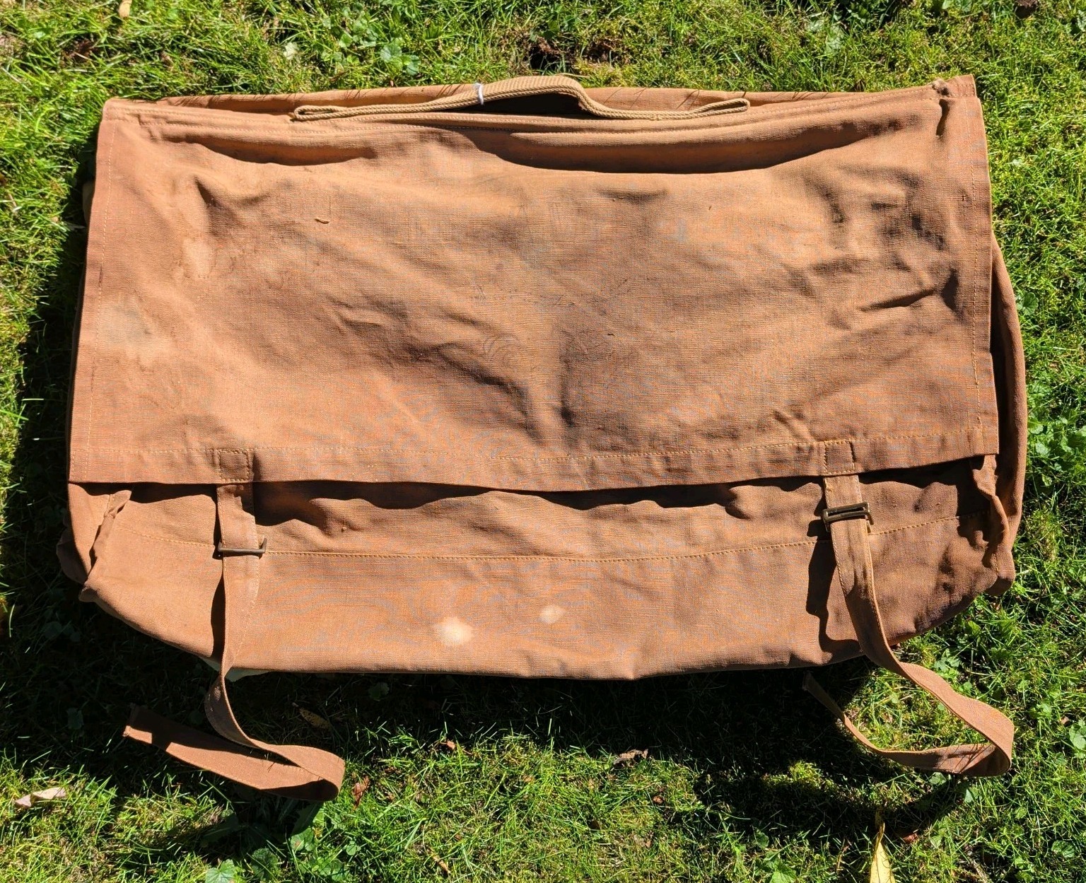 Vintage WW2 Canvas Bag Field Bag 1930-40s. Soldier Art. Unknown Country