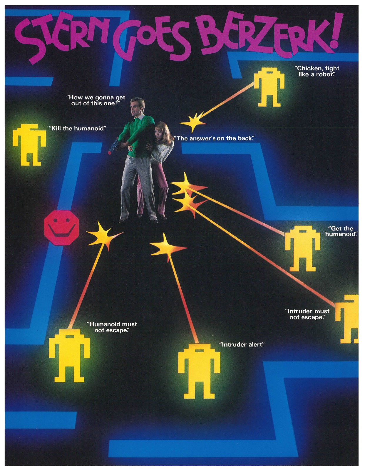 Berzerk Stern Video Arcade Flyer / Brochure / Ad - Excellent Berzerk Stern Video Arcade Flyer / Brochure / Ad - Excellent