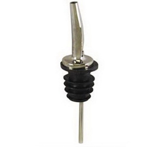 Spill Stop Medium Speed Tapered Liquor Pourer with Poly-Kork Chrome | 12/Bag